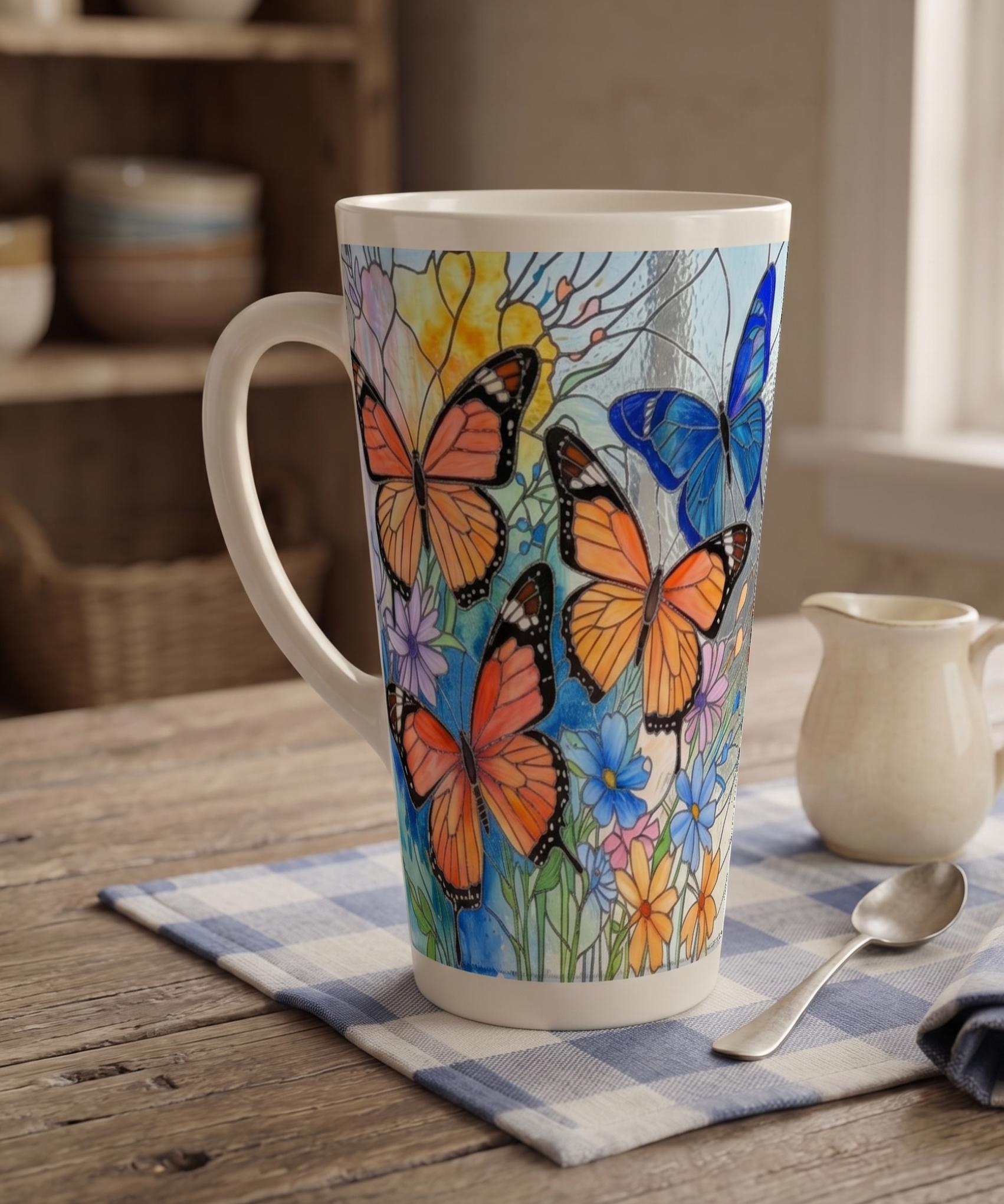 Latte 17oz Ceramic Mug - Coffee or Tea Cup, Extra Tall