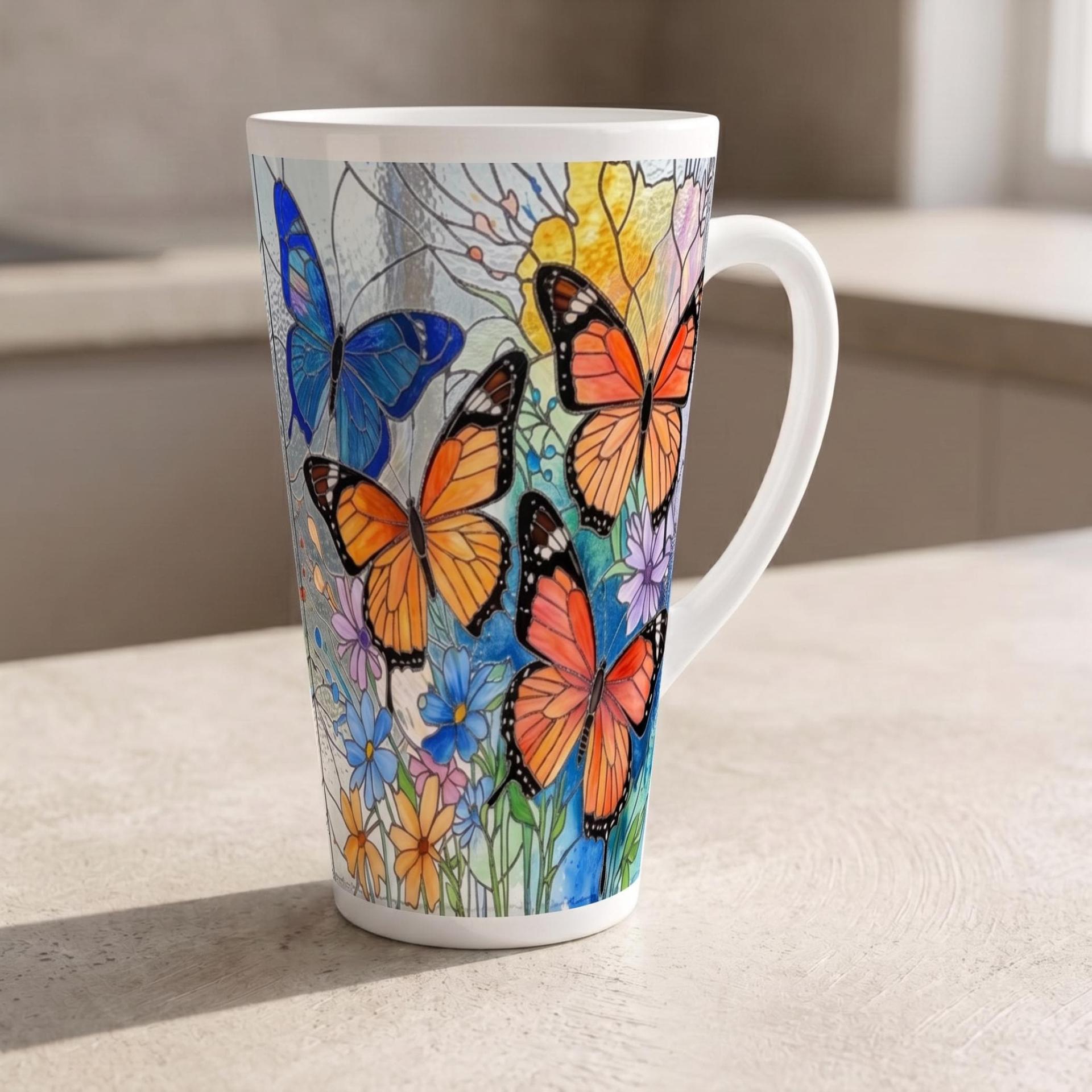 Latte 17oz Ceramic Mug - Coffee or Tea Cup, Extra Tall