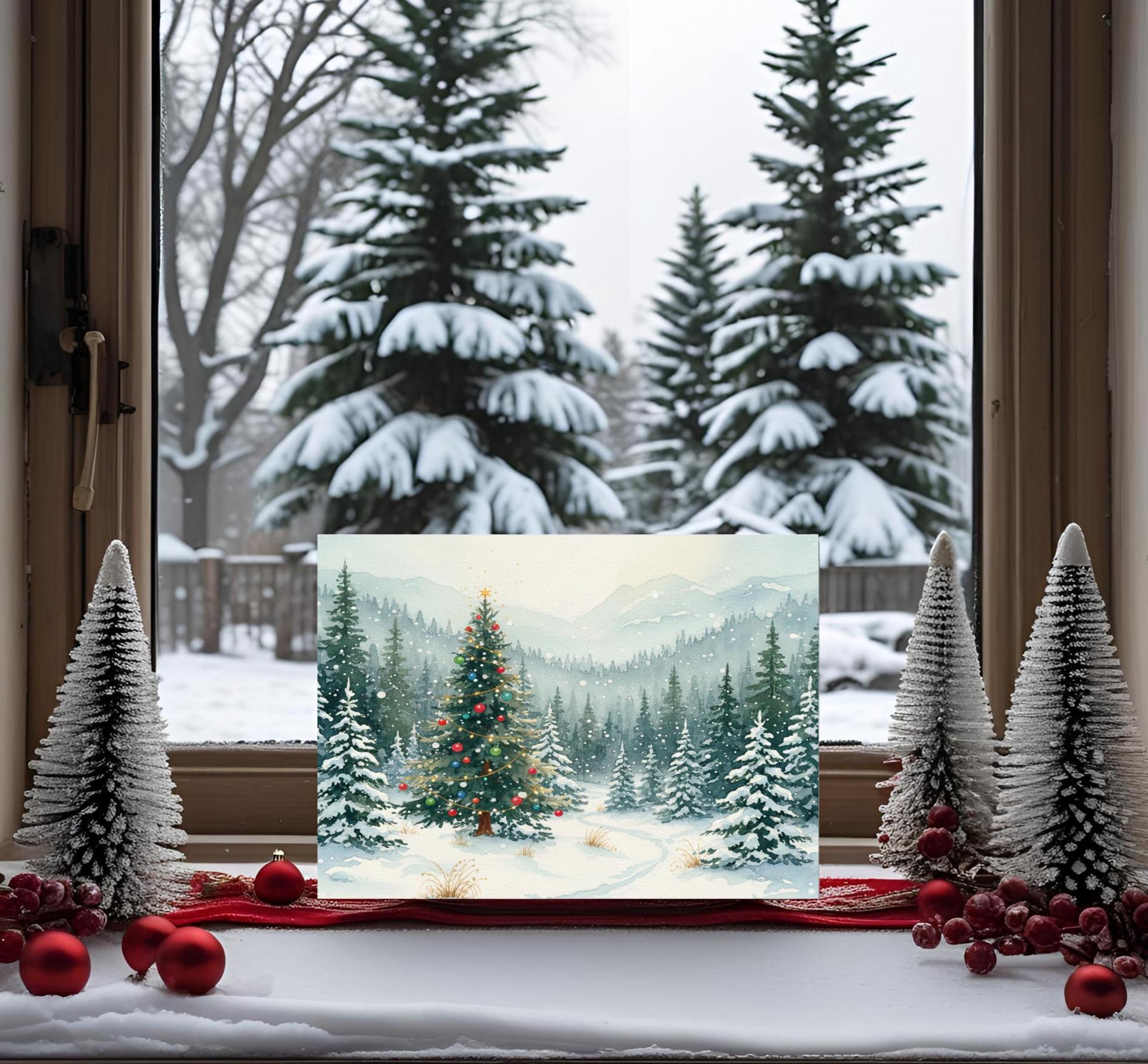 Christmas Gift Cards, Large Note Card, Money Card