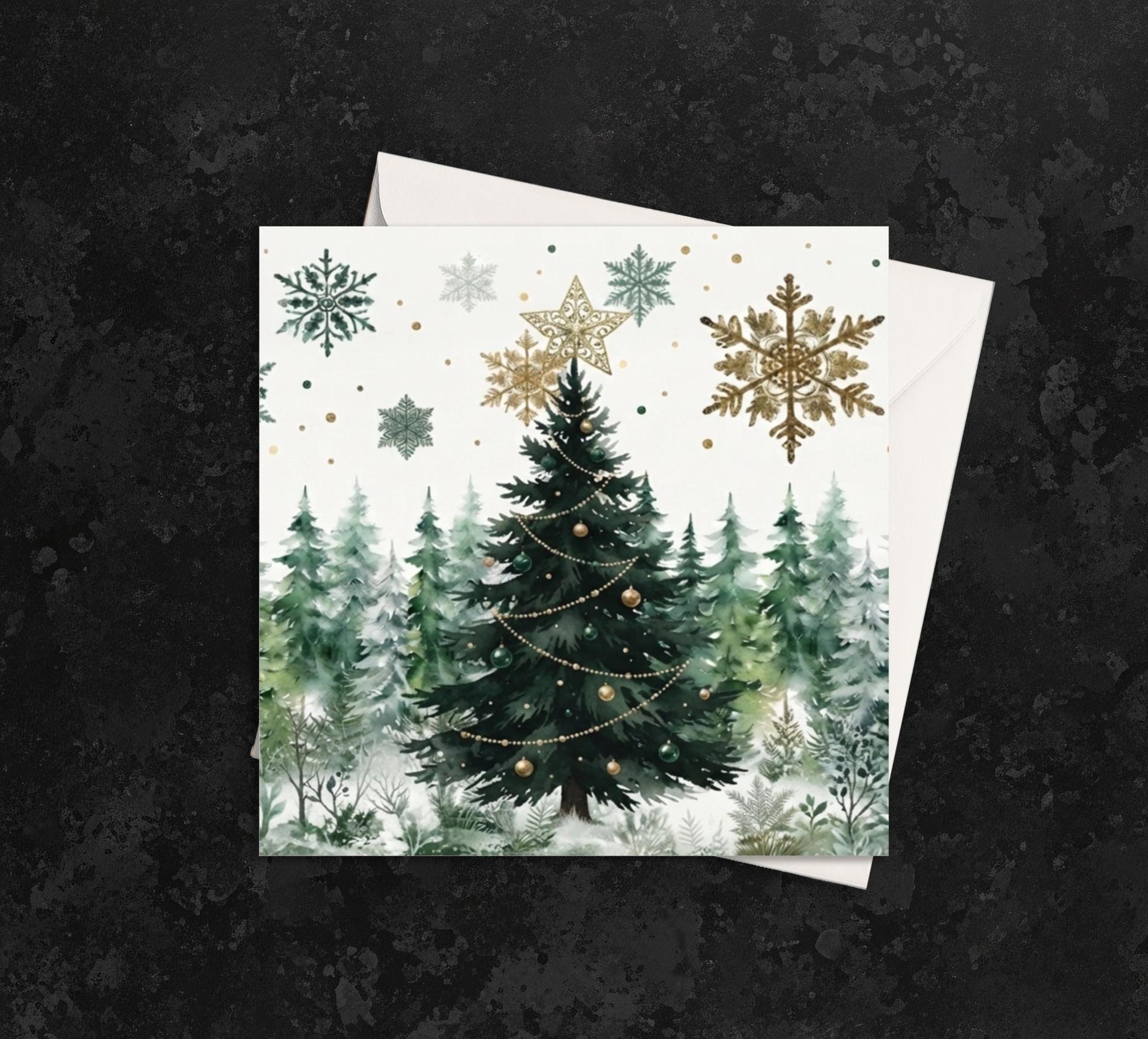 Christmas Gift Cards, Large Note Card, Money Card