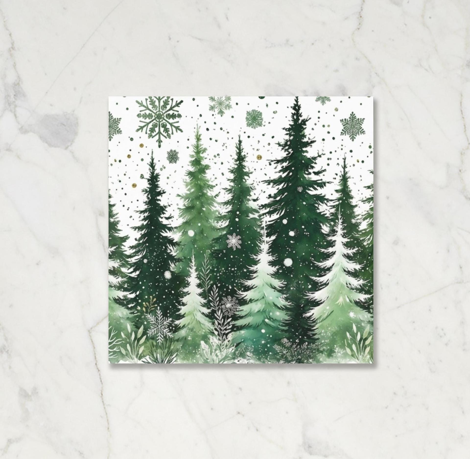 Christmas Gift Cards, Large Note Card, Money Card