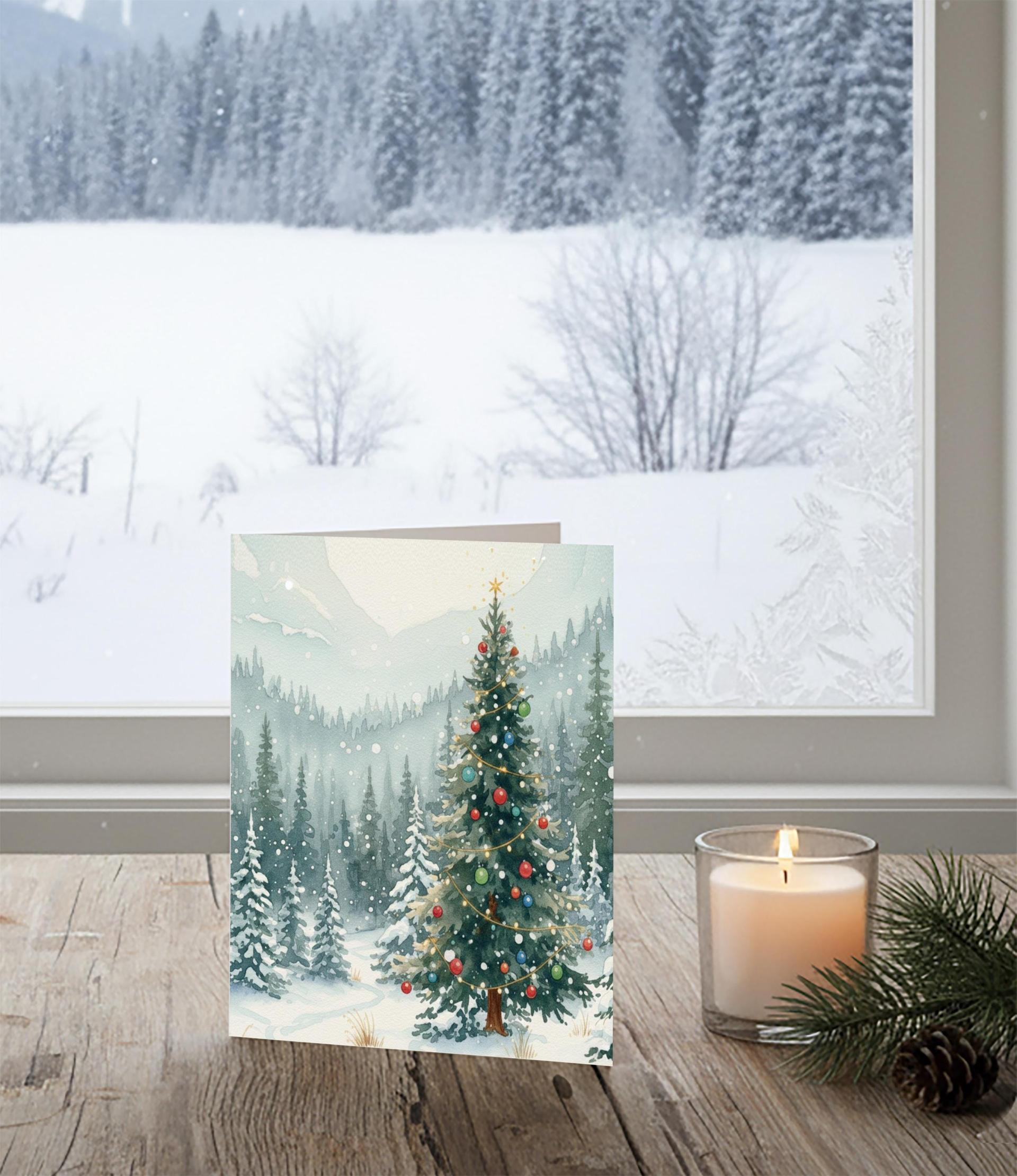 Christmas Gift Cards, Large Note Card, Money Card