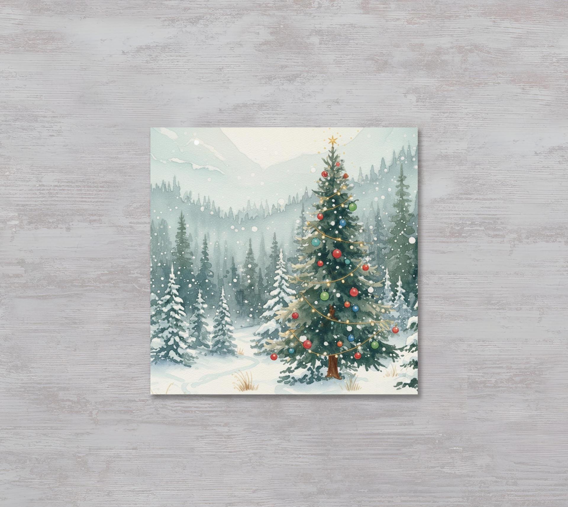 Christmas Gift Cards, Large Note Card, Money Card