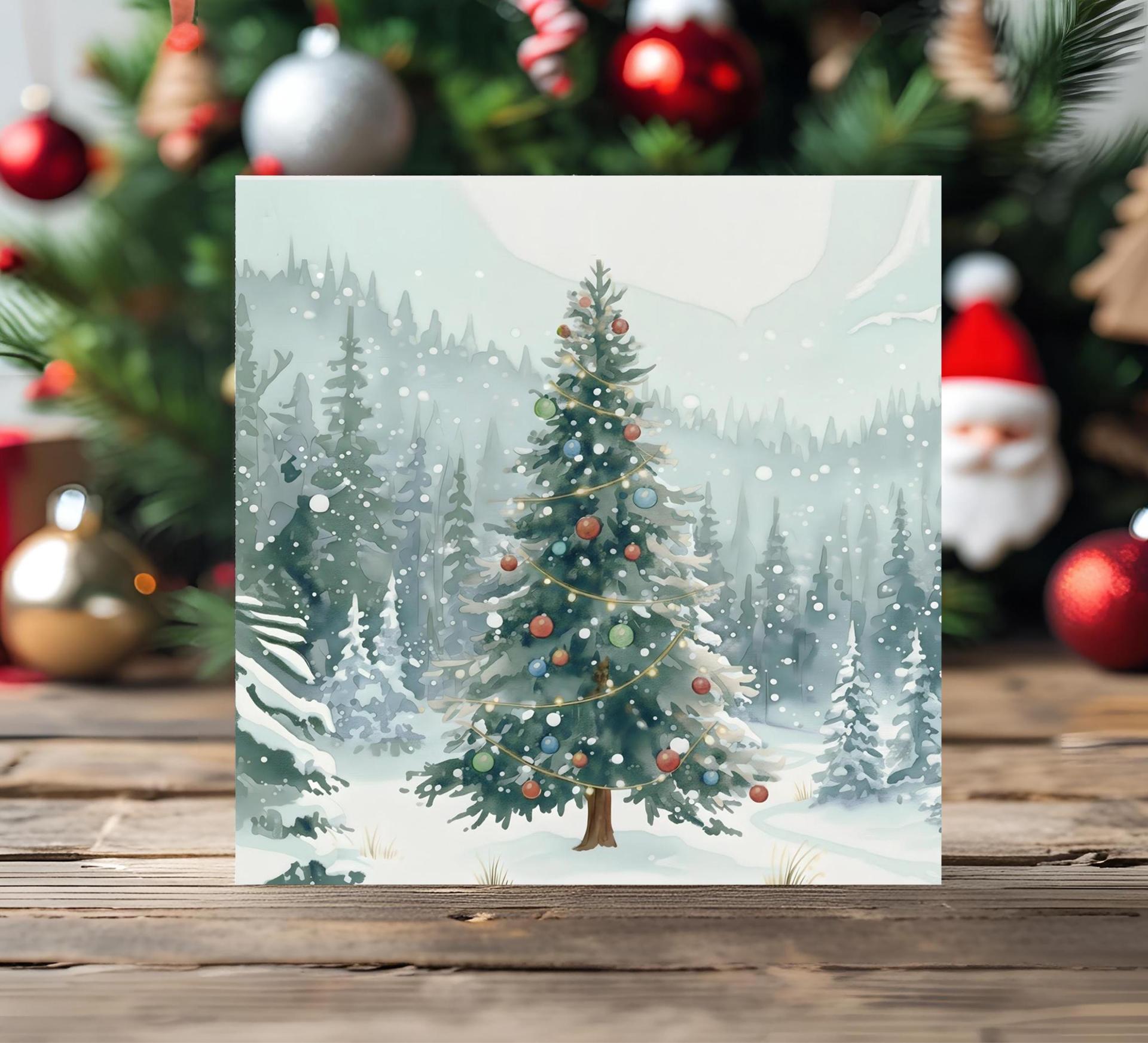 Christmas Gift Cards, Large Note Card, Money Card