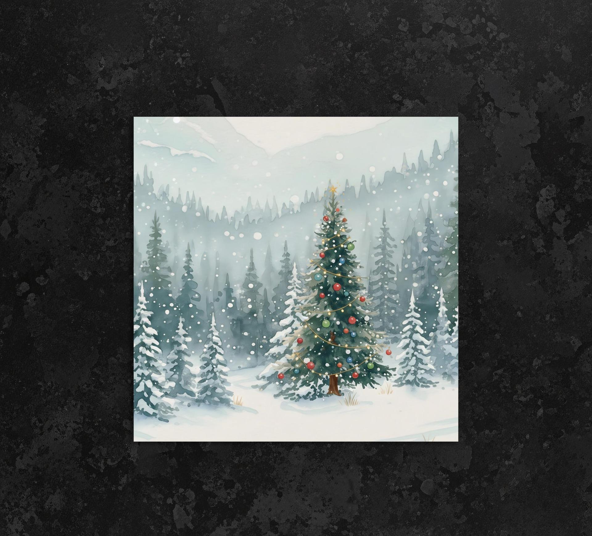 Christmas Gift Cards, Large Note Card, Money Card