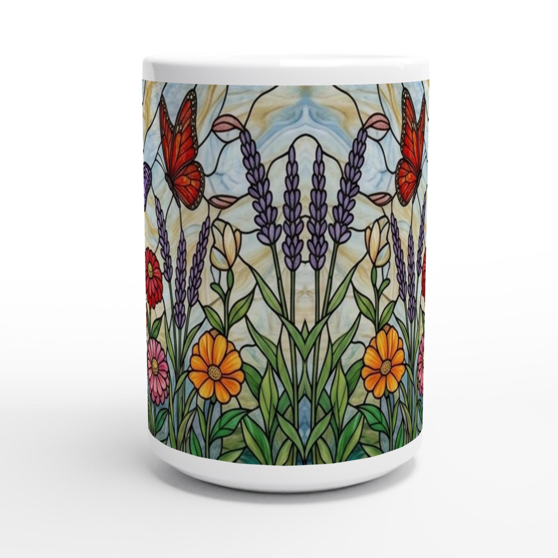 Butterfly Cups Set -  Large and Small Ceramic Mugs