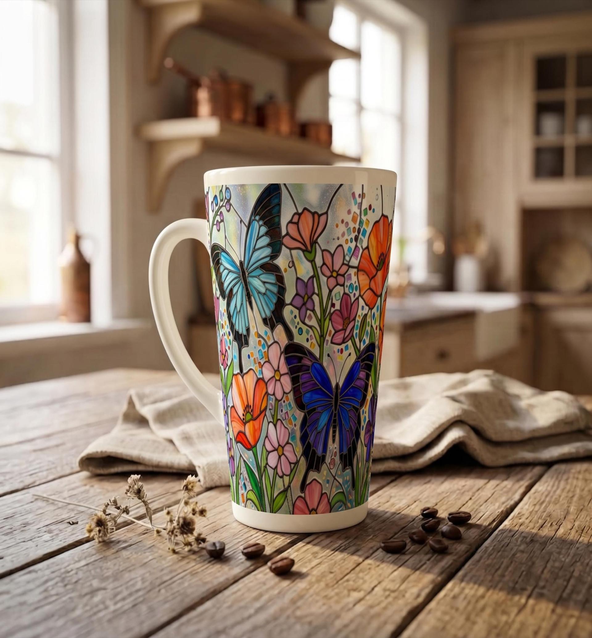 Latte 17oz Ceramic Mug - Coffee or Tea Cup, Extra Tall