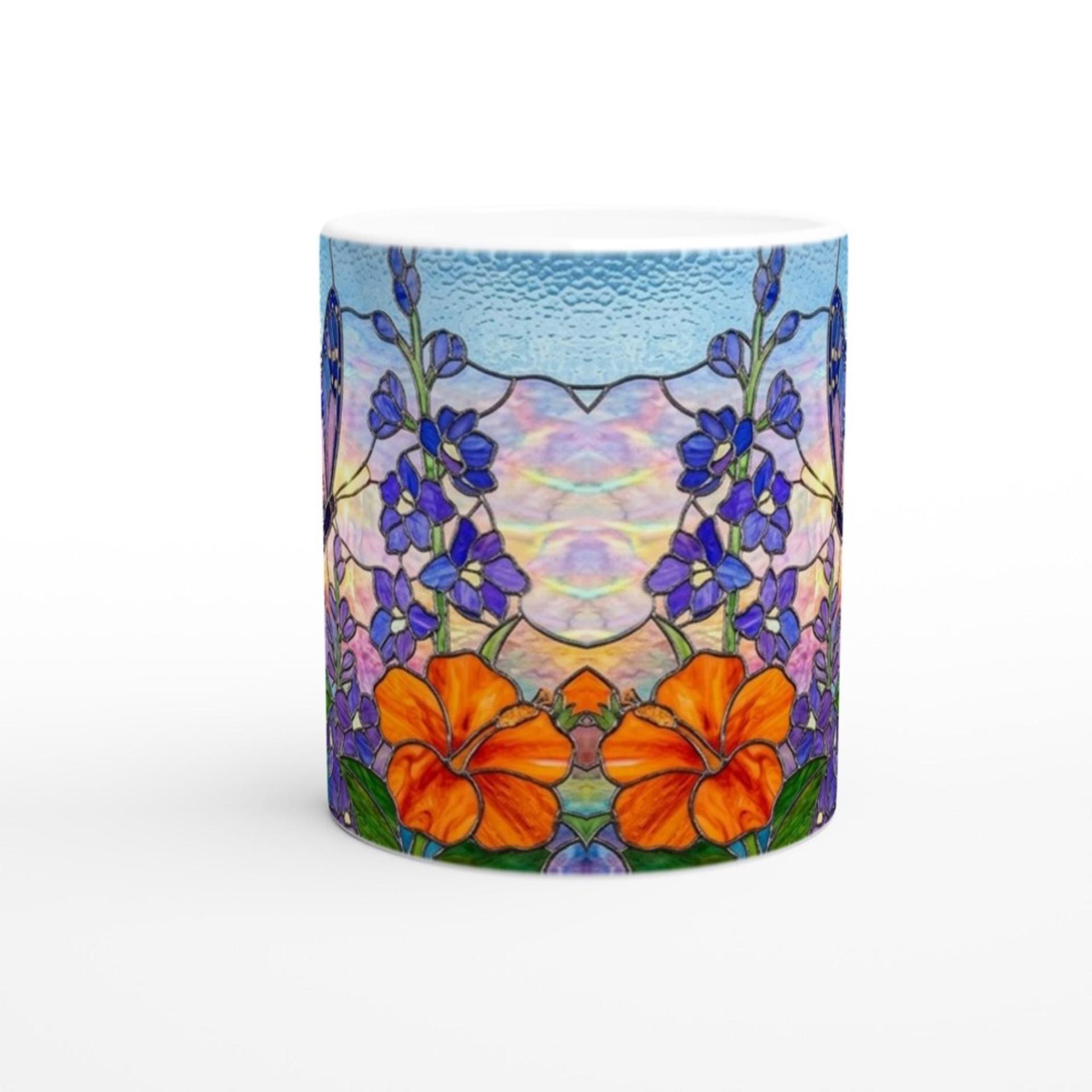 Butterfly Cups Set -  Large and Small Ceramic Mugs