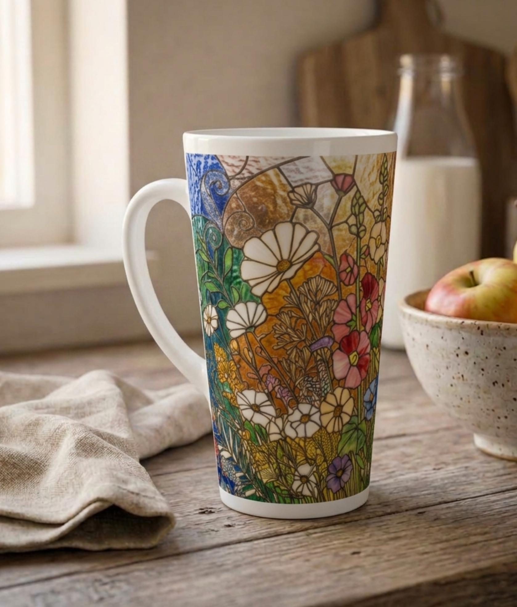 Latte 17oz Ceramic Mug - Coffee or Tea Cup, Extra Tall