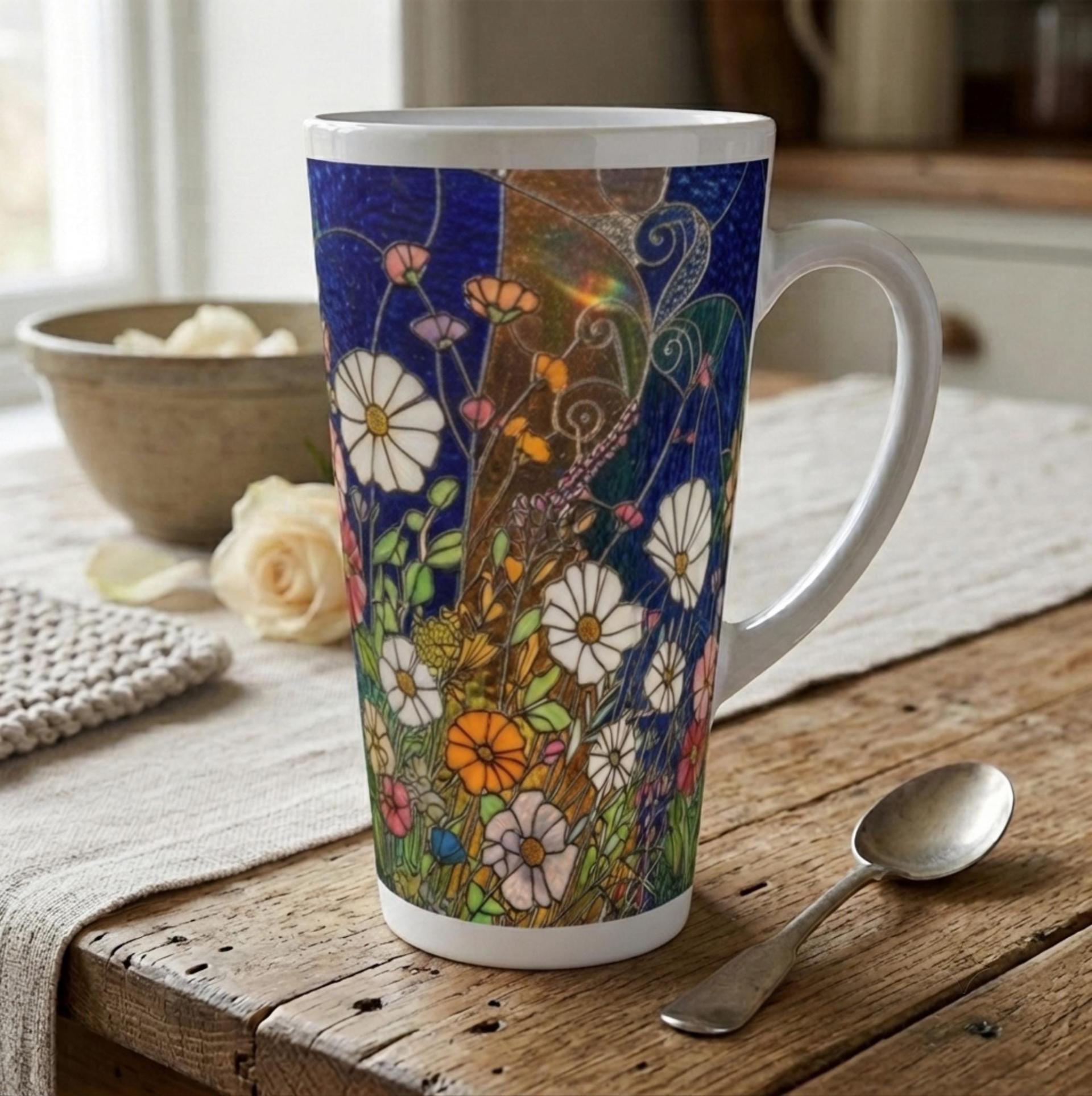 Latte 17oz Ceramic Mug - Coffee or Tea Cup, Extra Tall