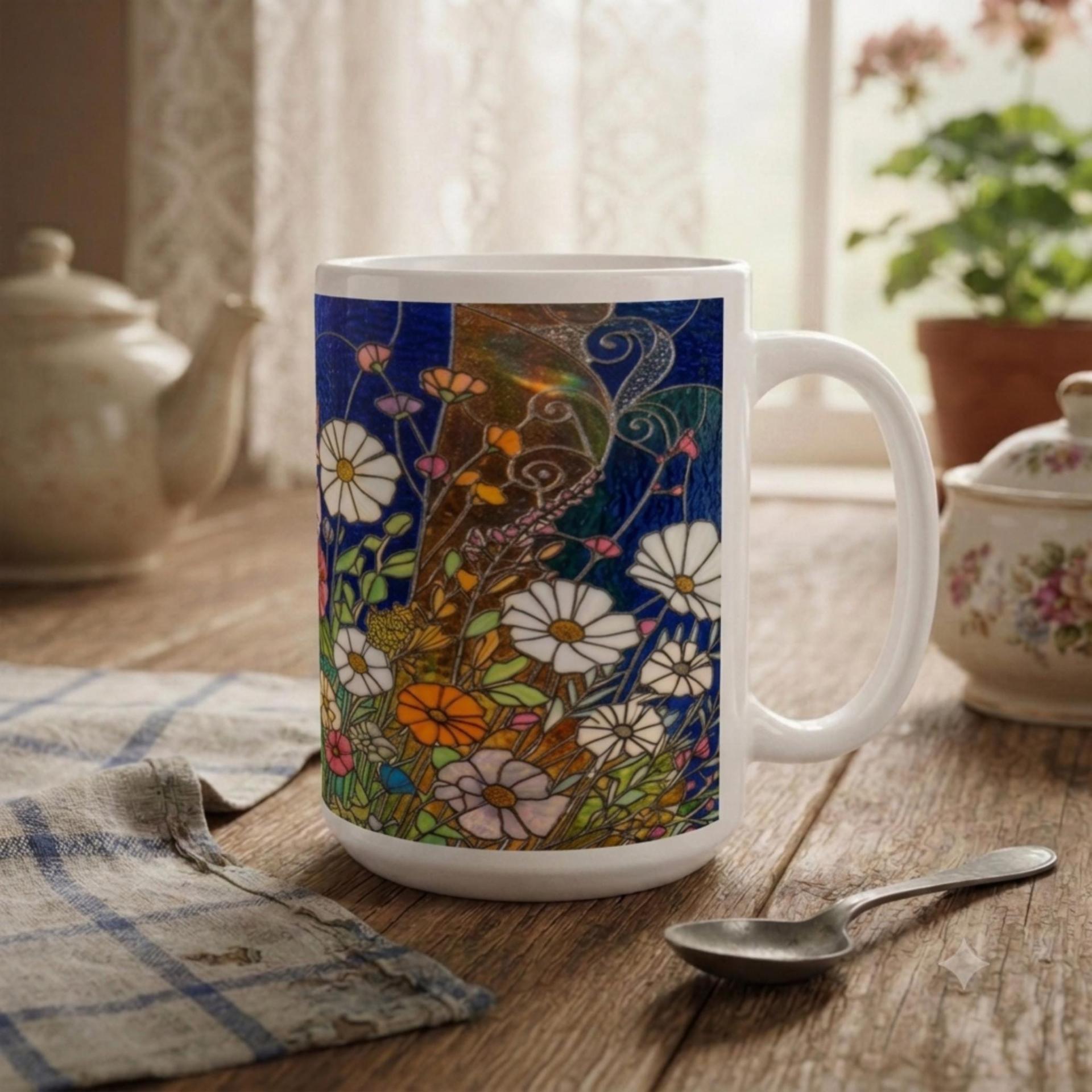 Floral Cups -  Large and Small Ceramic Mugs
