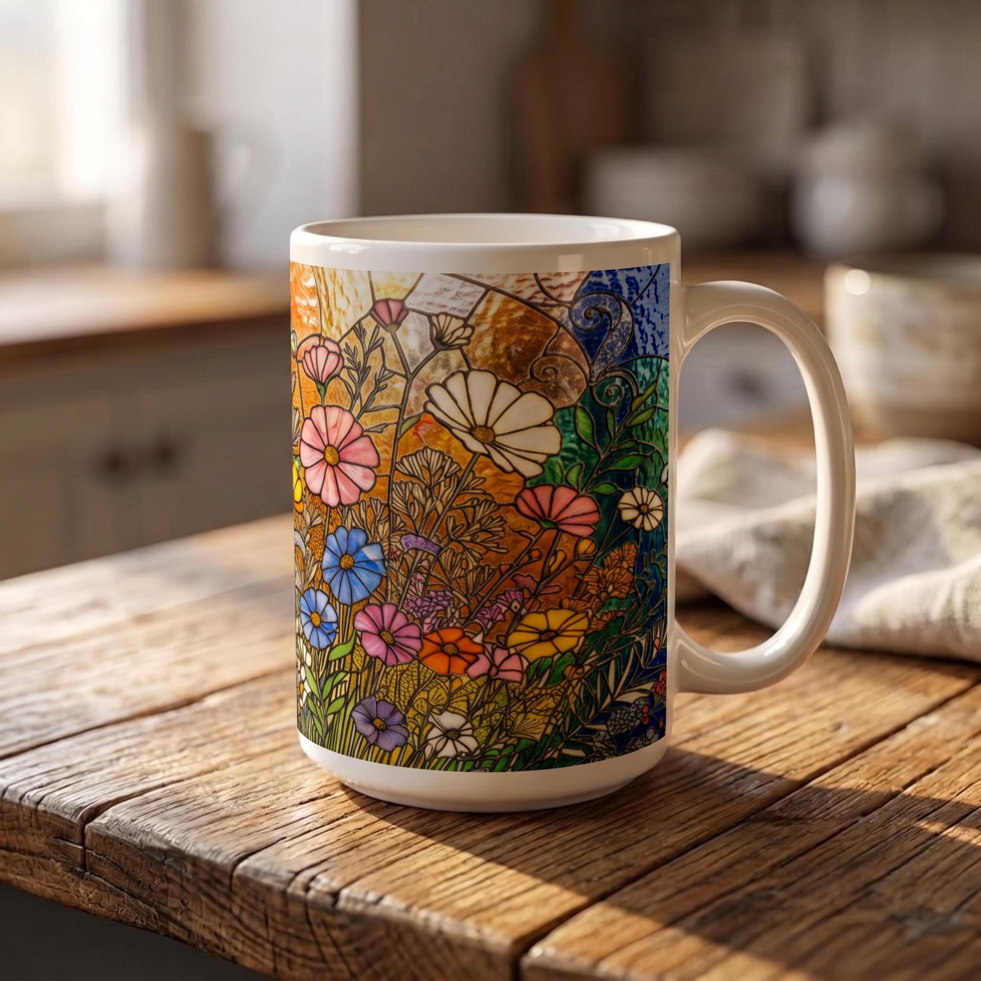 Floral Cups -  Large and Small Ceramic Mugs