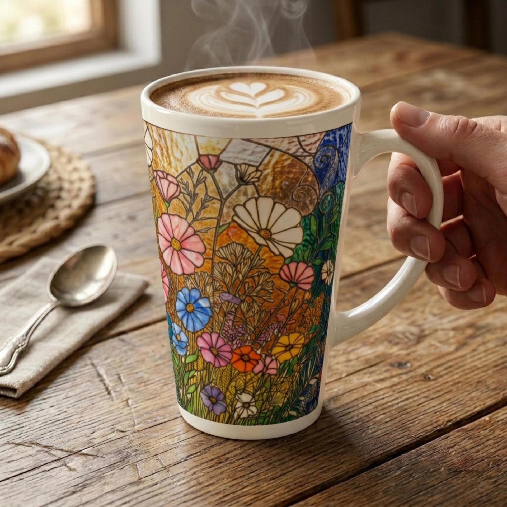 Latte 17oz Ceramic Mug - Coffee or Tea Cup, Extra Tall