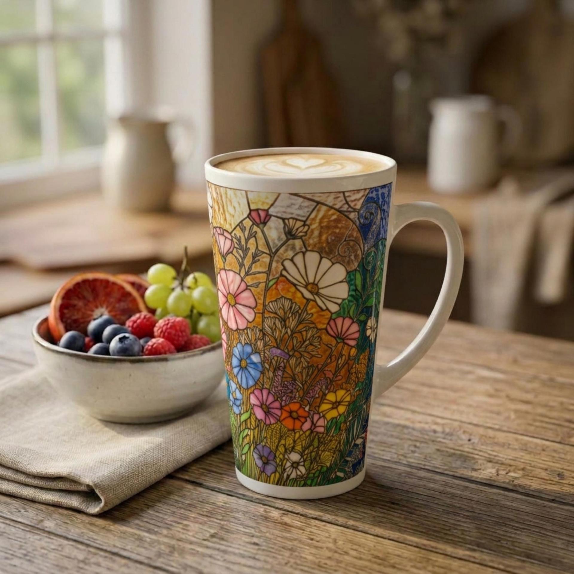 Latte 17oz Ceramic Mug - Coffee or Tea Cup, Extra Tall