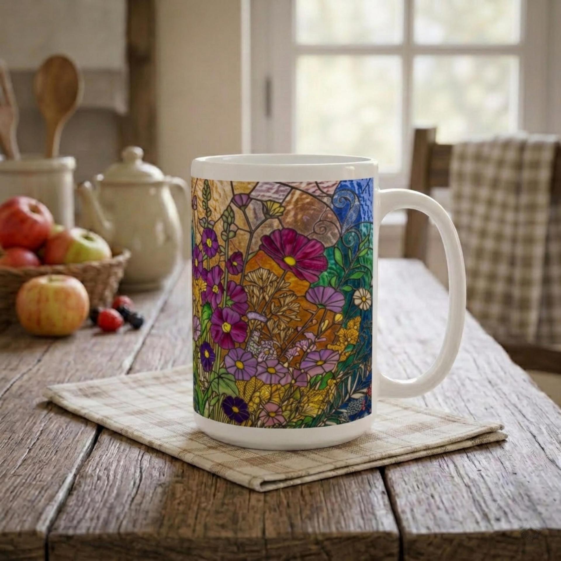 Floral Cups -  Large and Small Ceramic Mugs