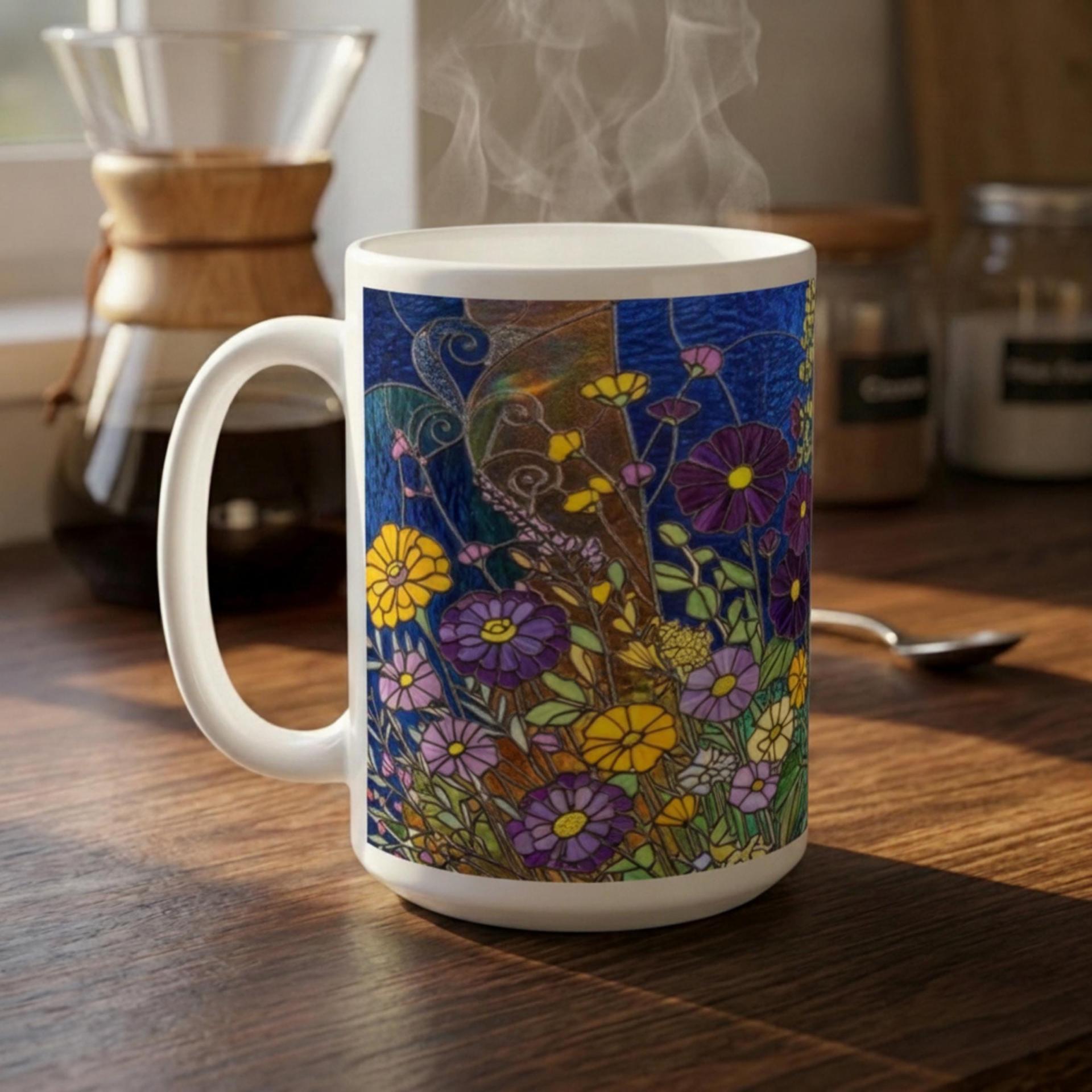 Floral Cups -  Large and Small Ceramic Mugs