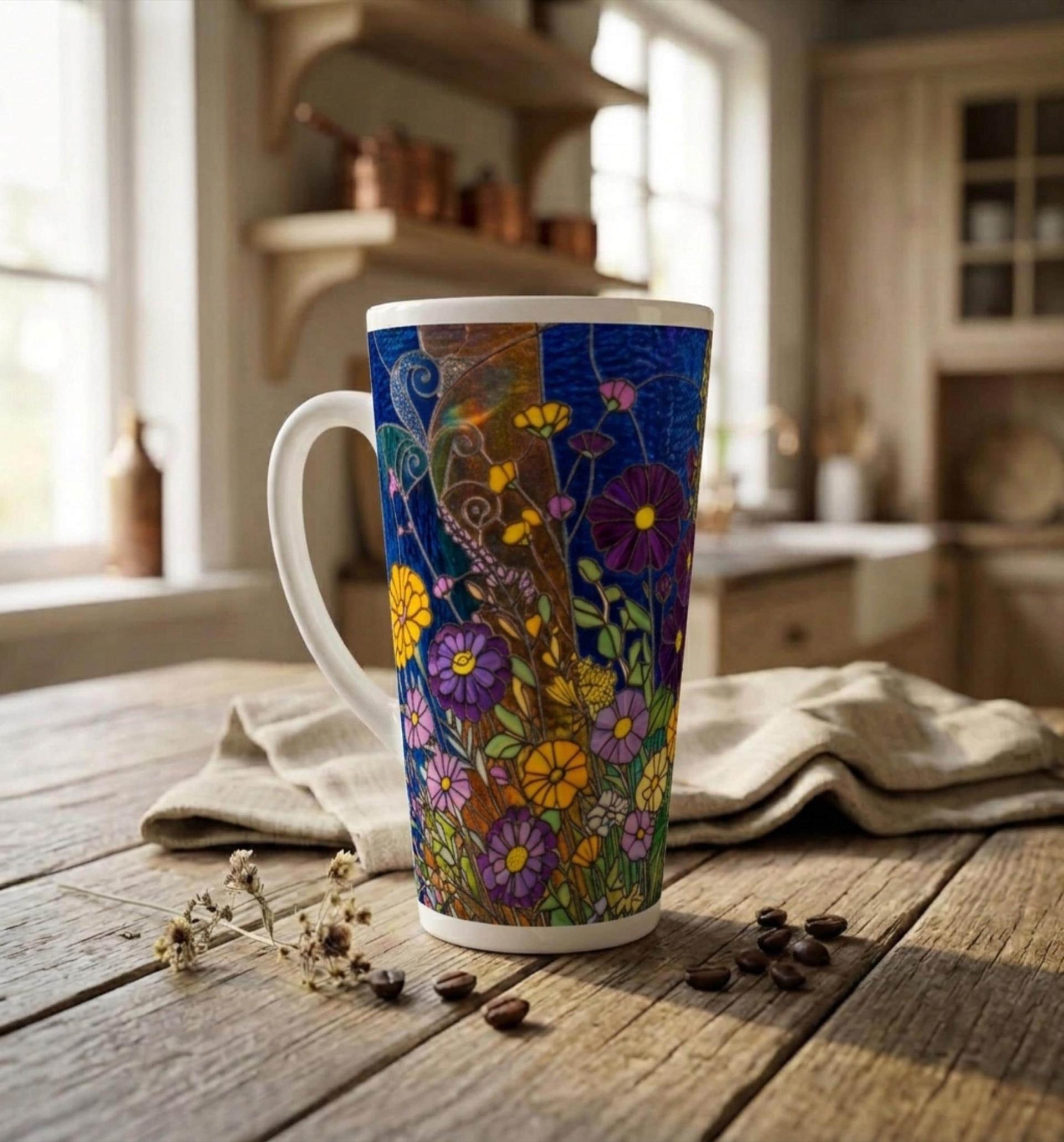 Latte 17oz Ceramic Mug - Coffee or Tea Cup, Extra Tall