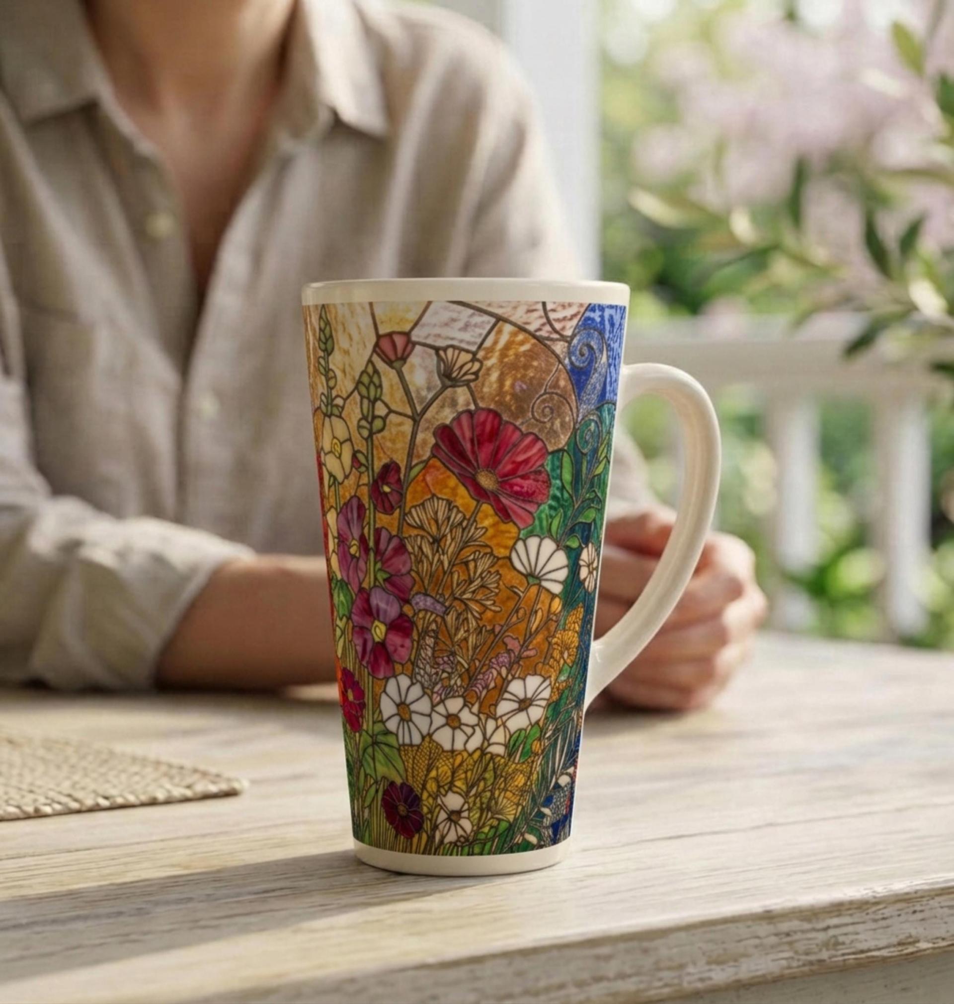 Latte 17oz Ceramic Mug - Coffee or Tea Cup, Extra Tall