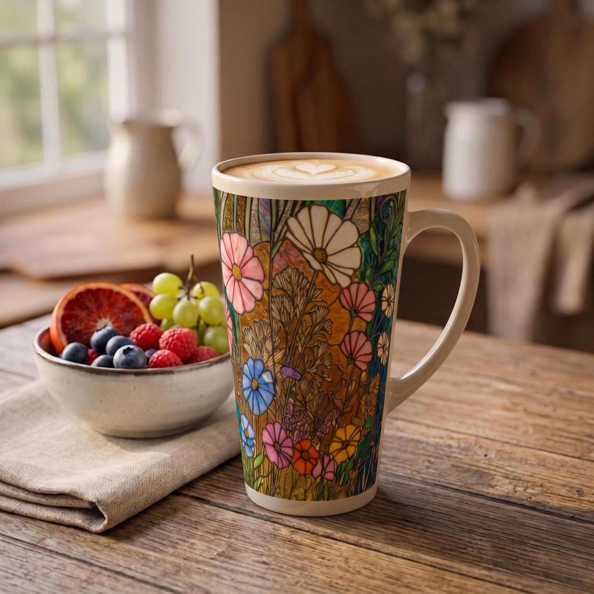 Latte 17oz Ceramic Mug - Coffee or Tea Cup, Extra Tall