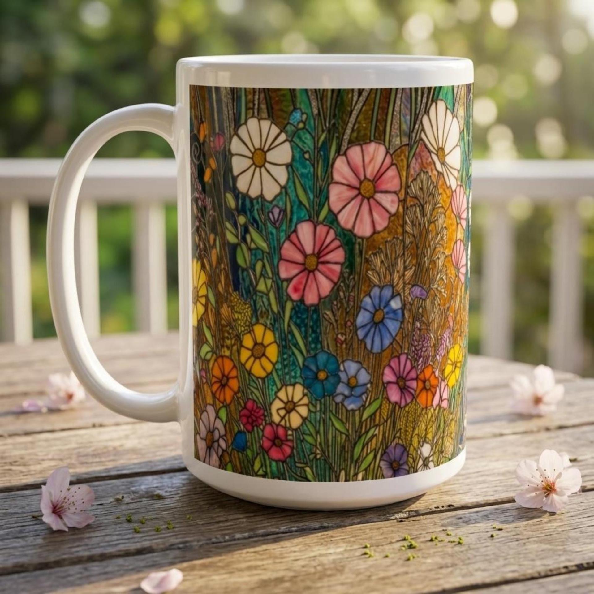 Floral Cups -  Large and Small Ceramic Mugs
