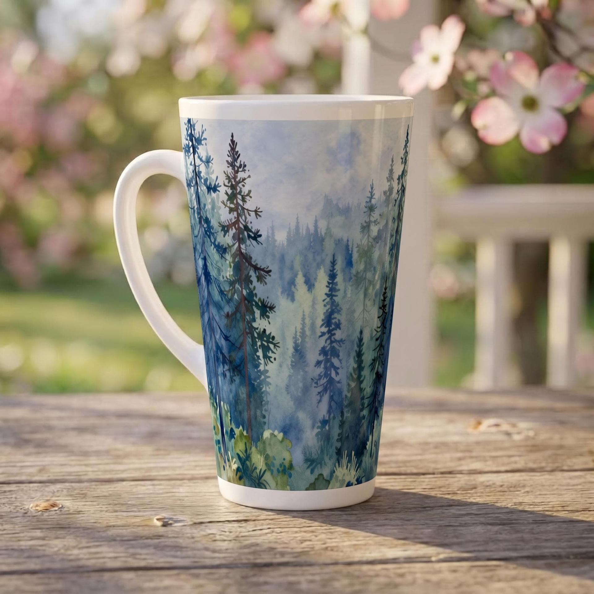 Latte 17oz Ceramic Mug - Coffee or Tea Cup, Extra Tall