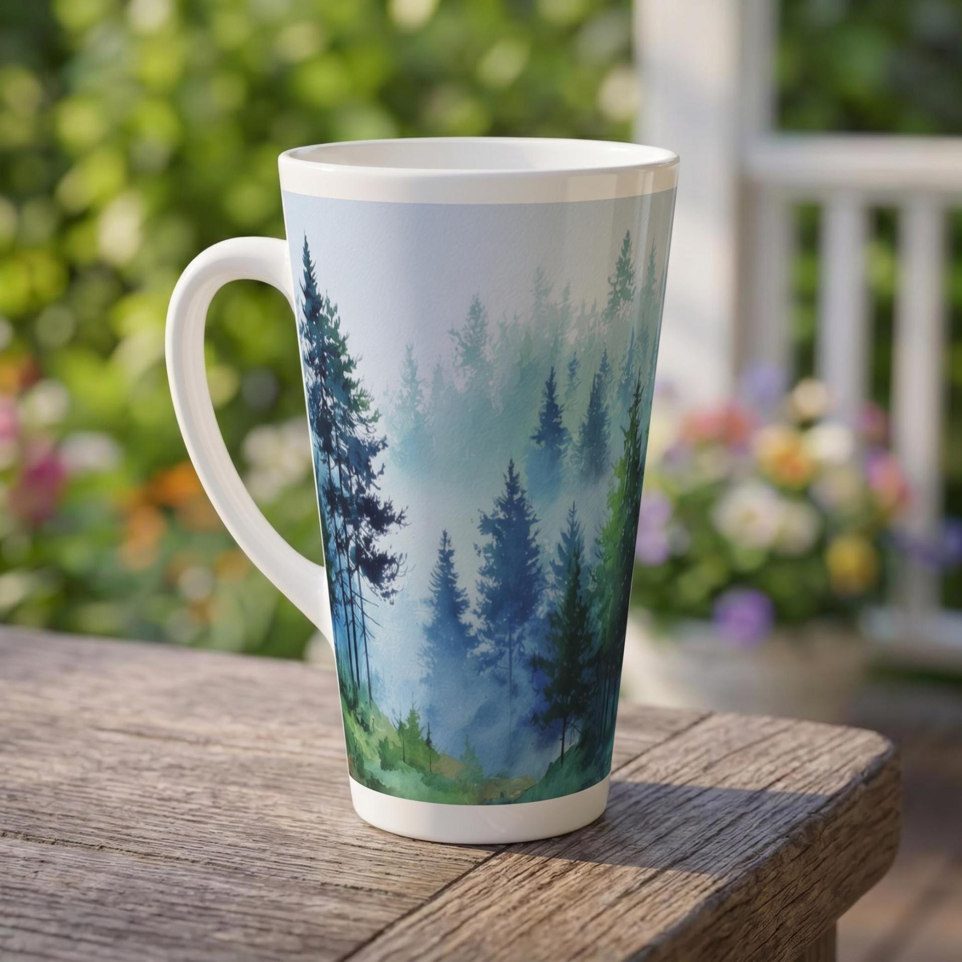 Latte 17oz Ceramic Mug - Coffee or Tea Cup, Extra Tall