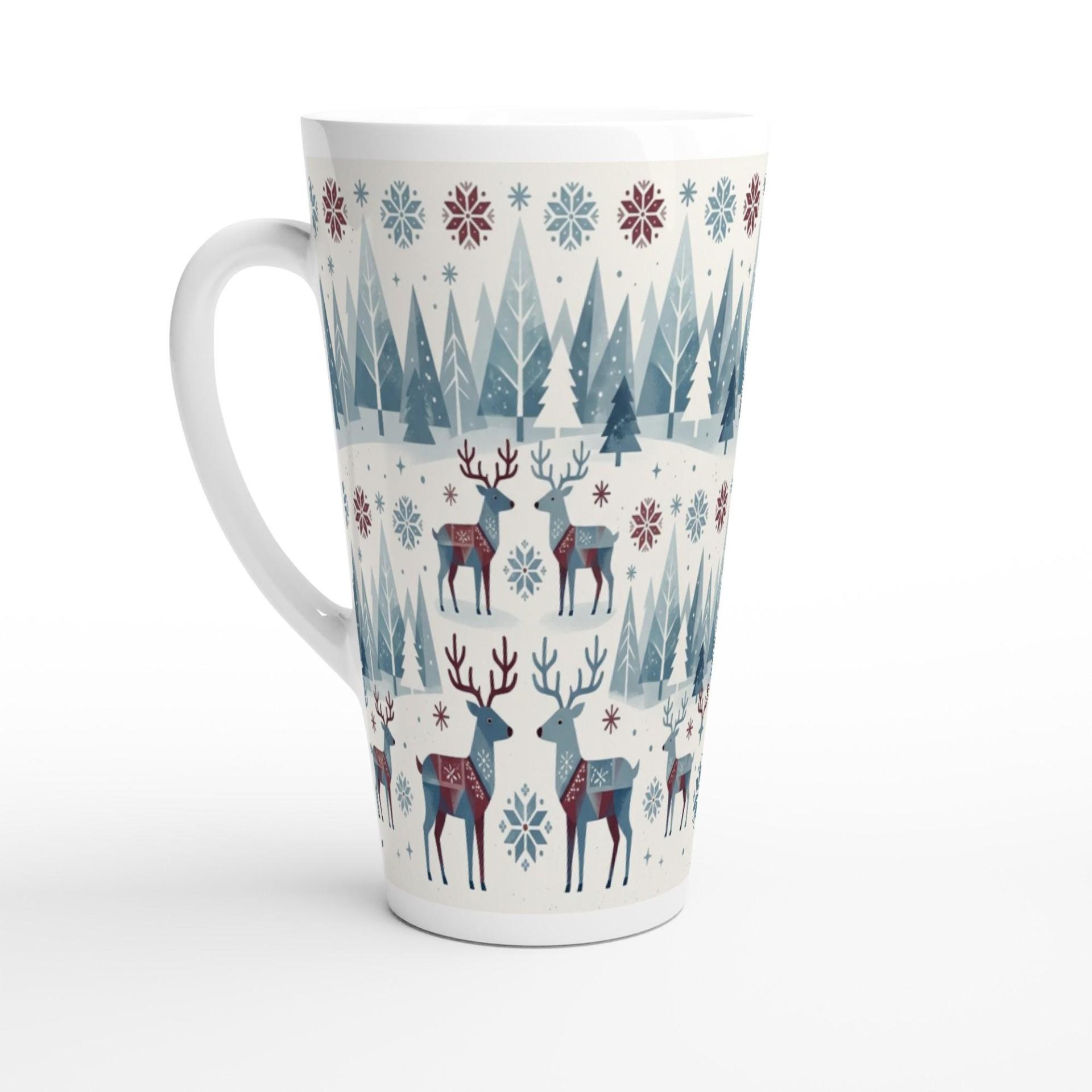 Christmas Mugs, Latte 17oz Ceramic Mug - Coffee or Tea Cup, Extra Tall