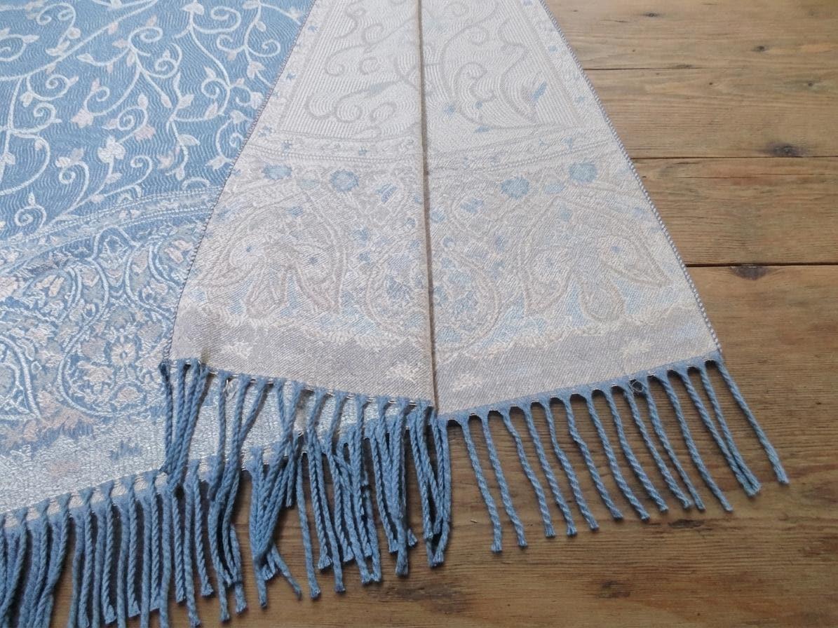 Thick & Soft Pashmina Shawl and Scarf for Women, Jacquard Brocade, Blanket Shawl