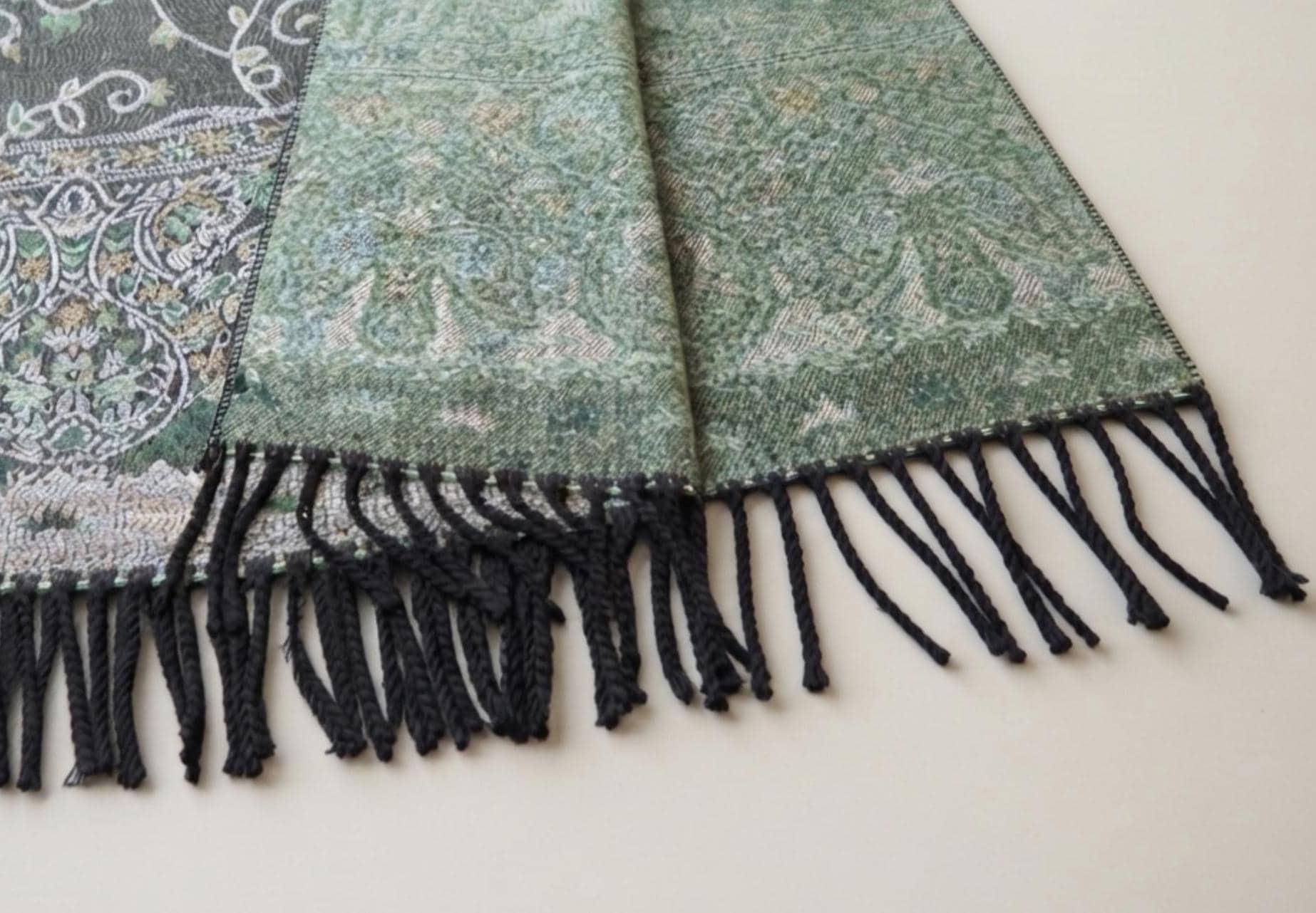 Thick & Soft Pashmina Shawl and Scarf for Women, Jacquard Brocade, Blanket Shawl