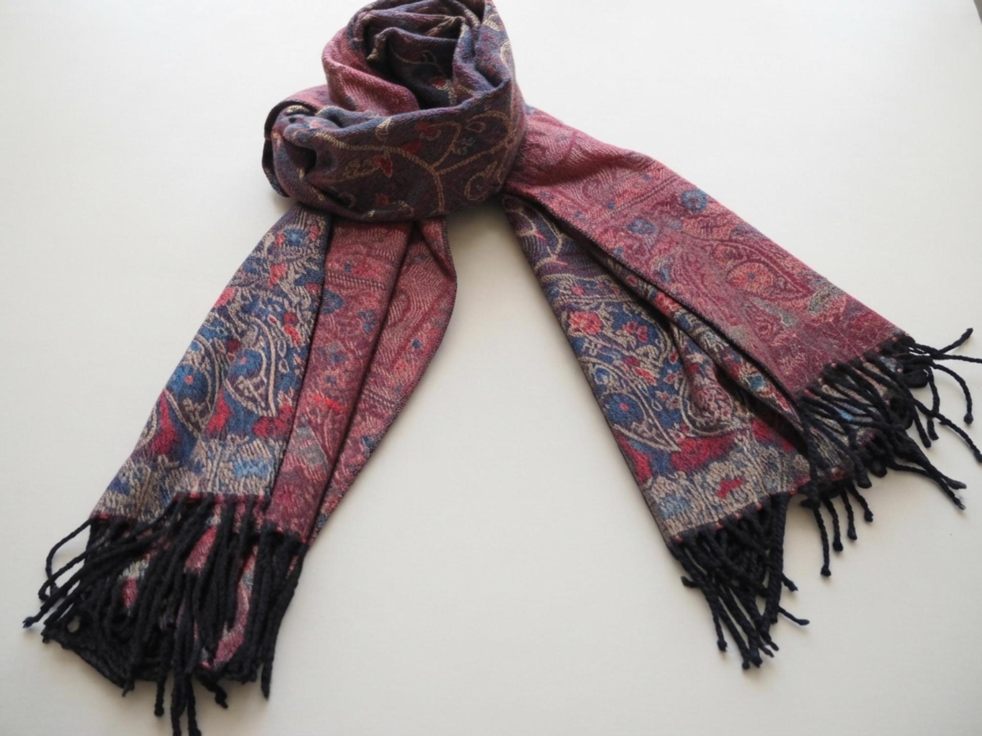 Thick & Soft Pashmina Shawl and Scarf for Women, Jacquard Brocade, Blanket Shawl