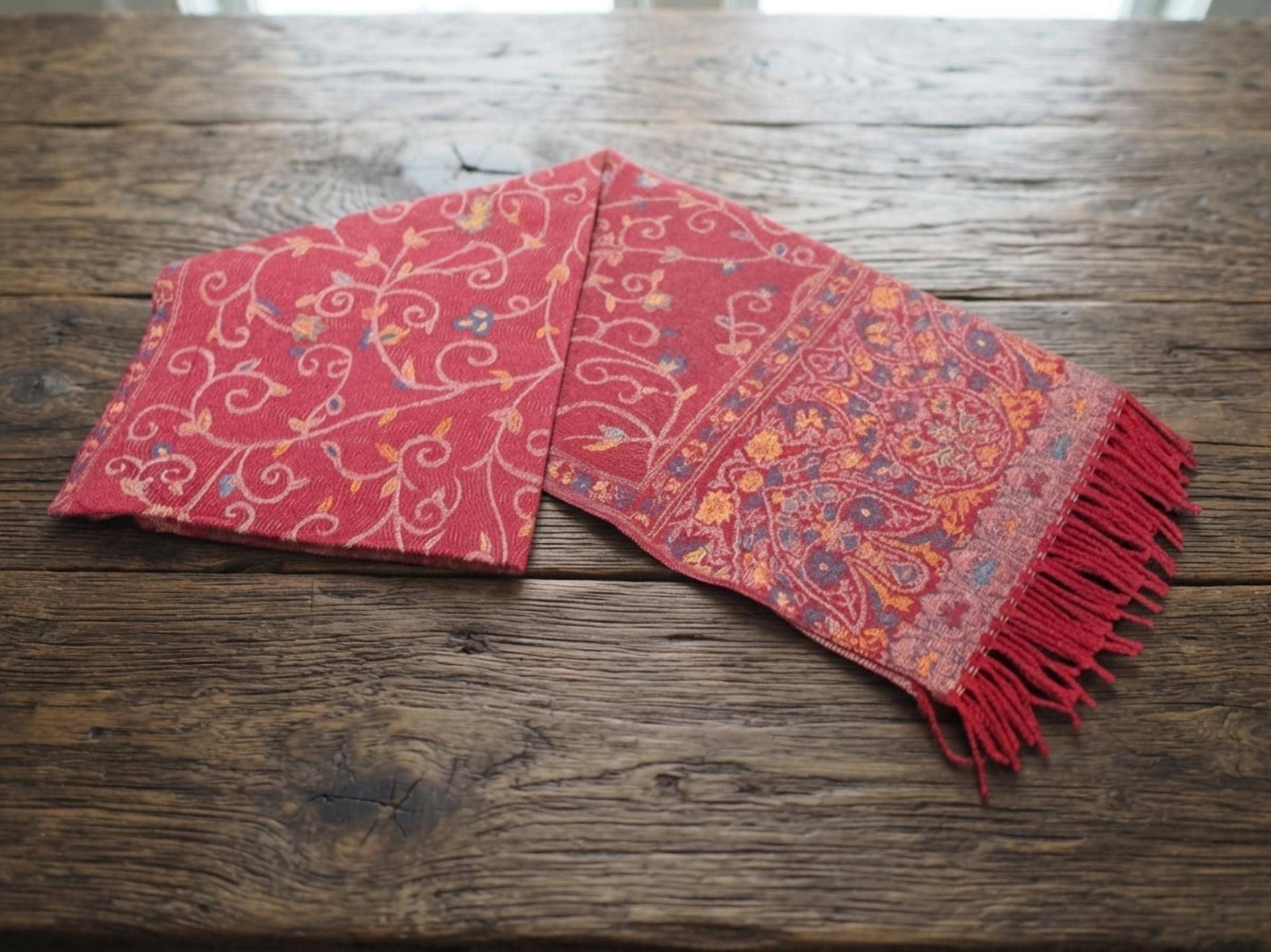 Thick & Soft Pashmina Shawl and Scarf for Women, Jacquard Brocade, Blanket Shawl