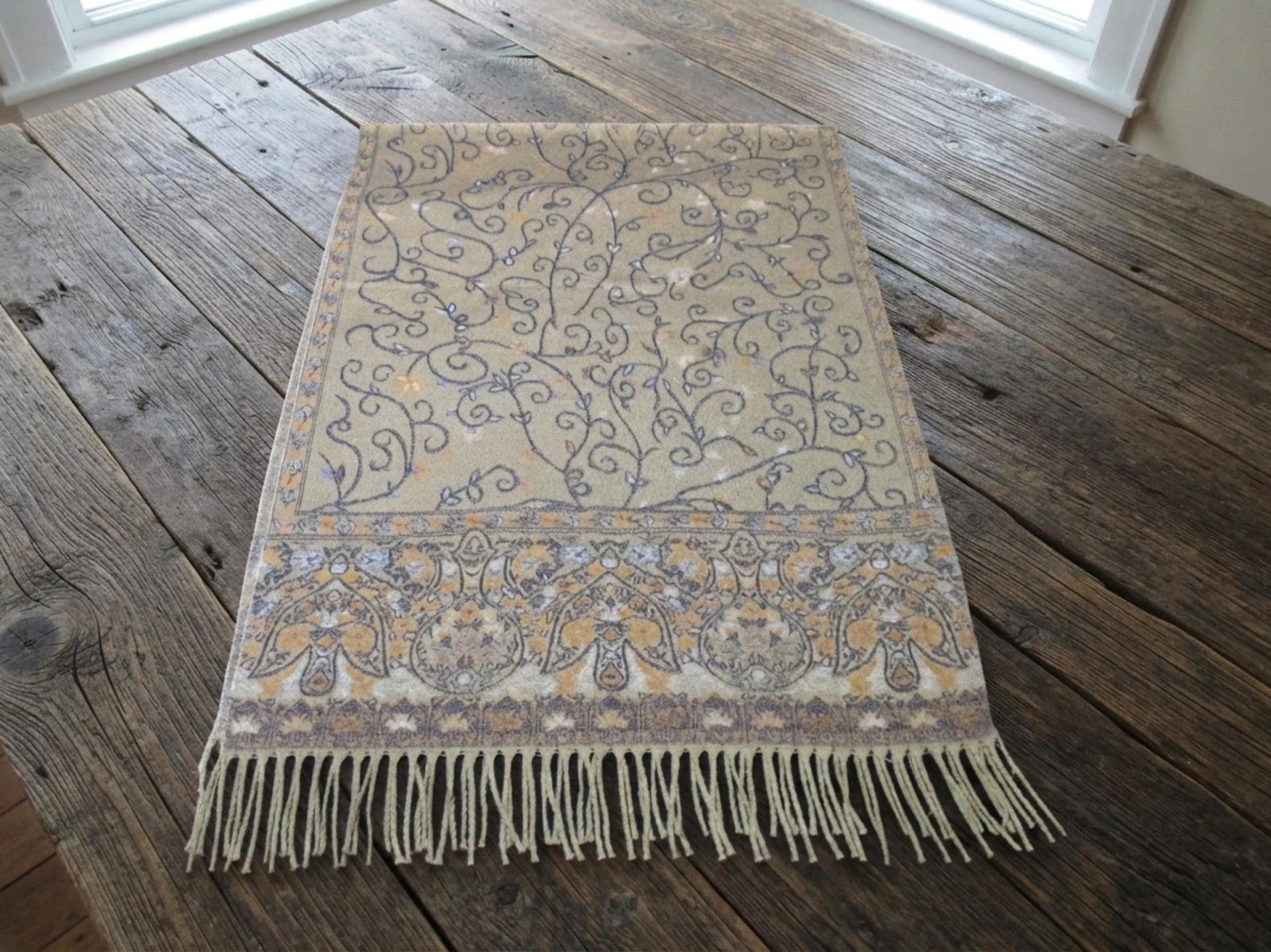 Soft Pashmina Shawl & Scarf for Women, Jacquard Brocade, Shawl, Sarong or Head Wraps