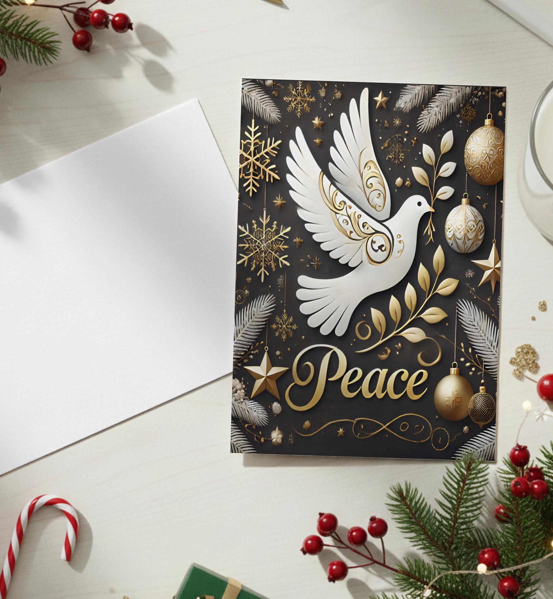 Dove of Peace - Christmas Card - Bulk Pack of Christmas Greeting Cards