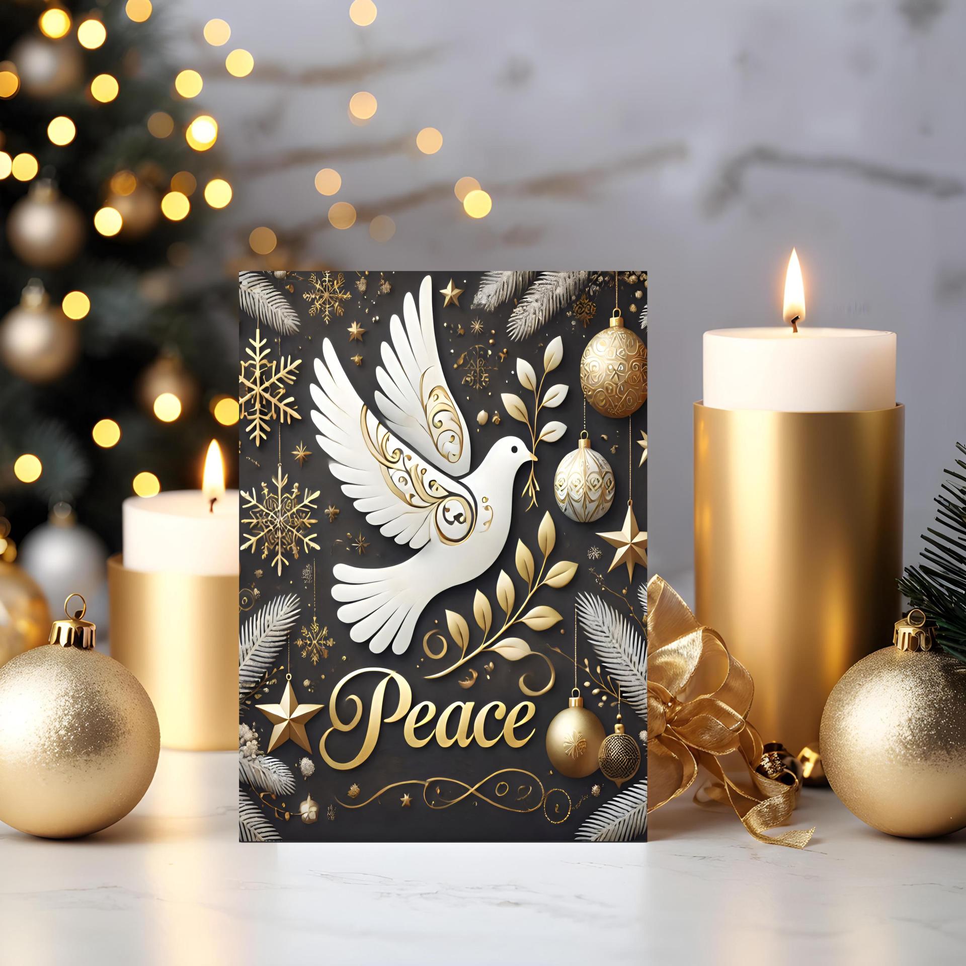 Dove of Peace - Christmas Card - Bulk Pack of Christmas Greeting Cards