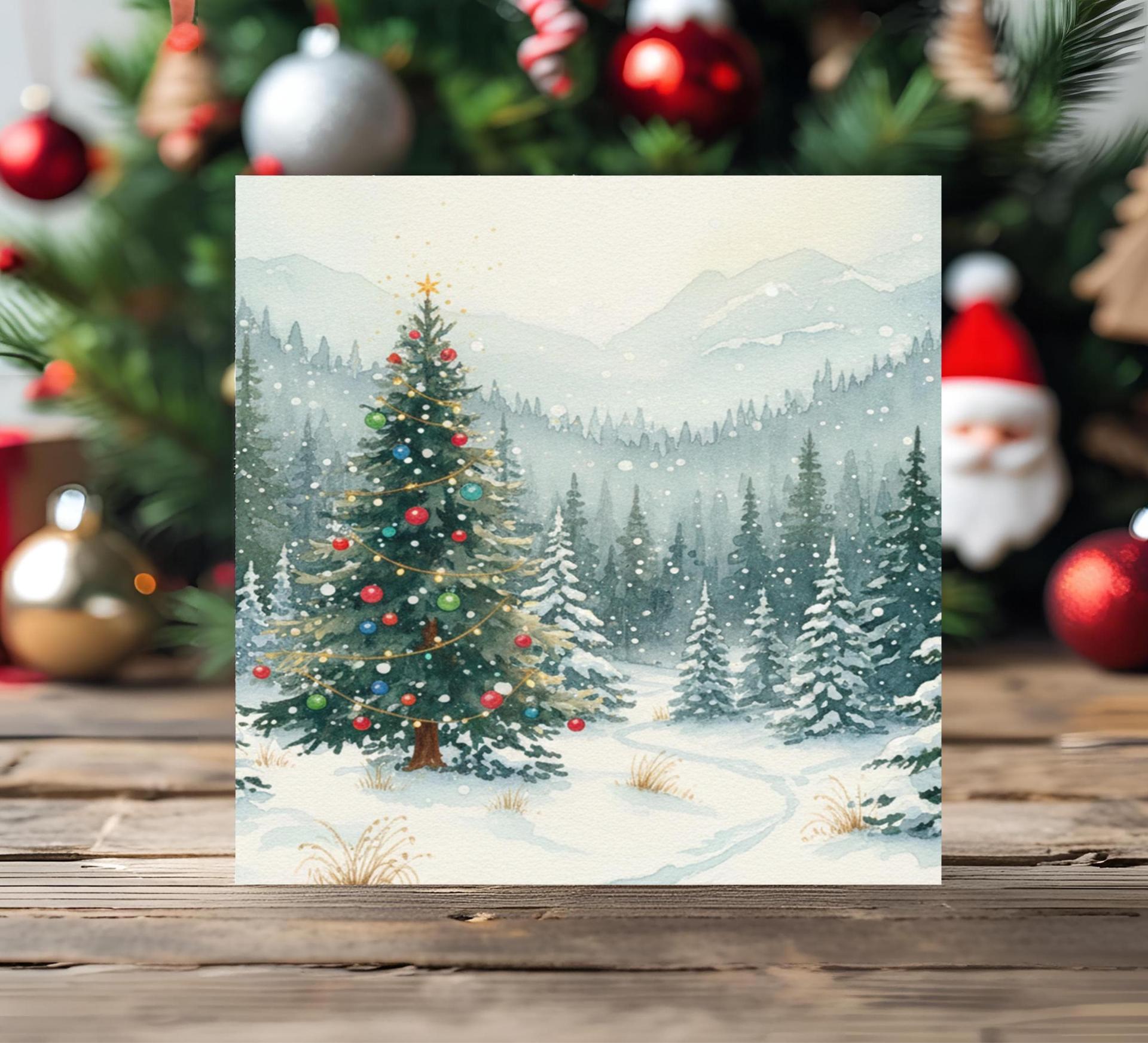 Christmas Gift Cards, Large Note Card, Money Card