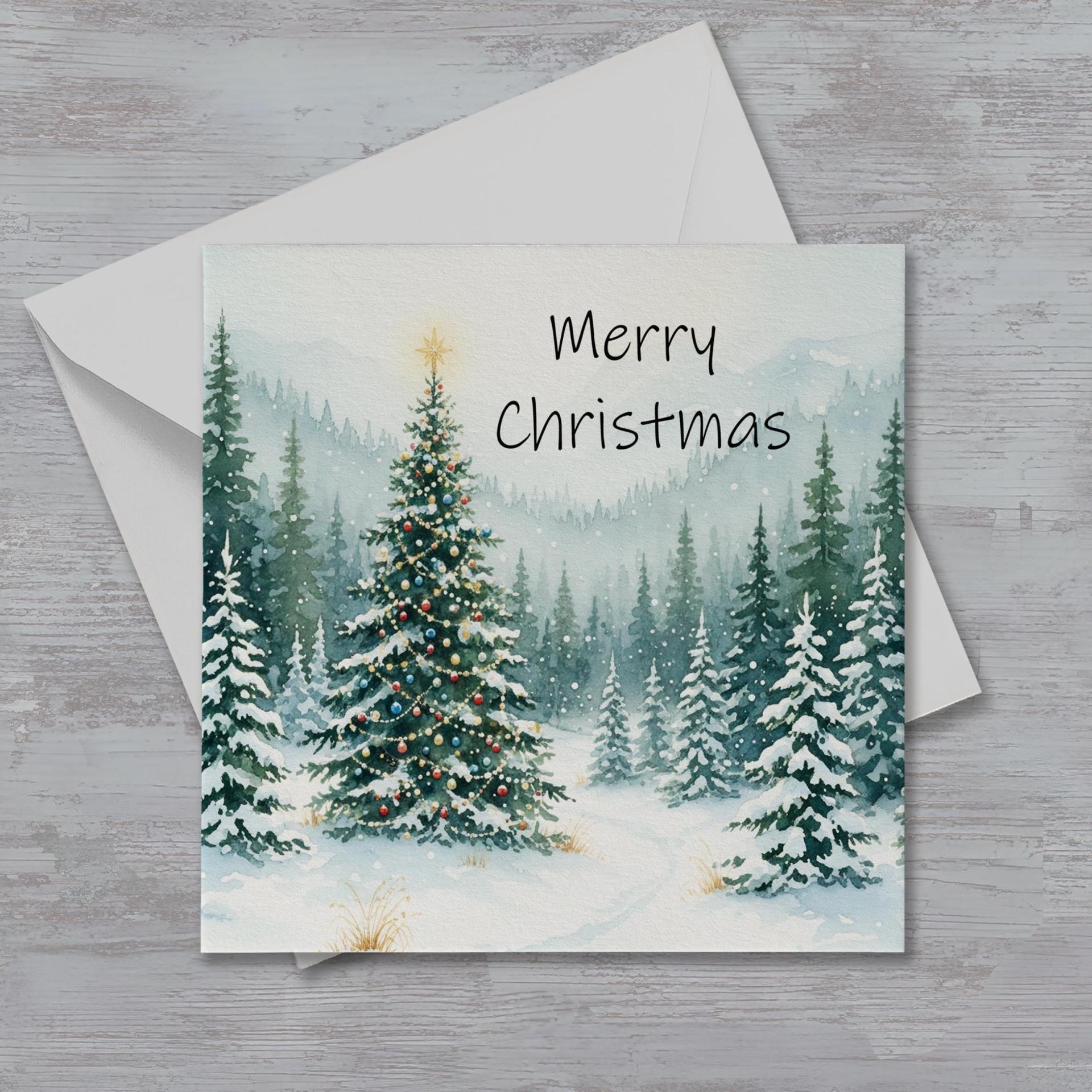 Christmas Gift Cards, Large Note Card, Money Card