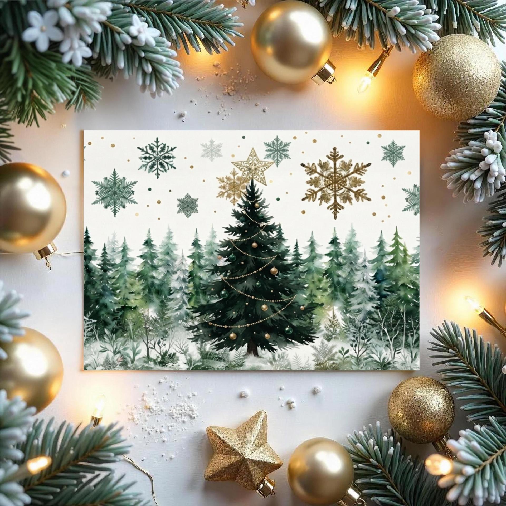 Christmas Gift Cards, Large Note Card, Money Card