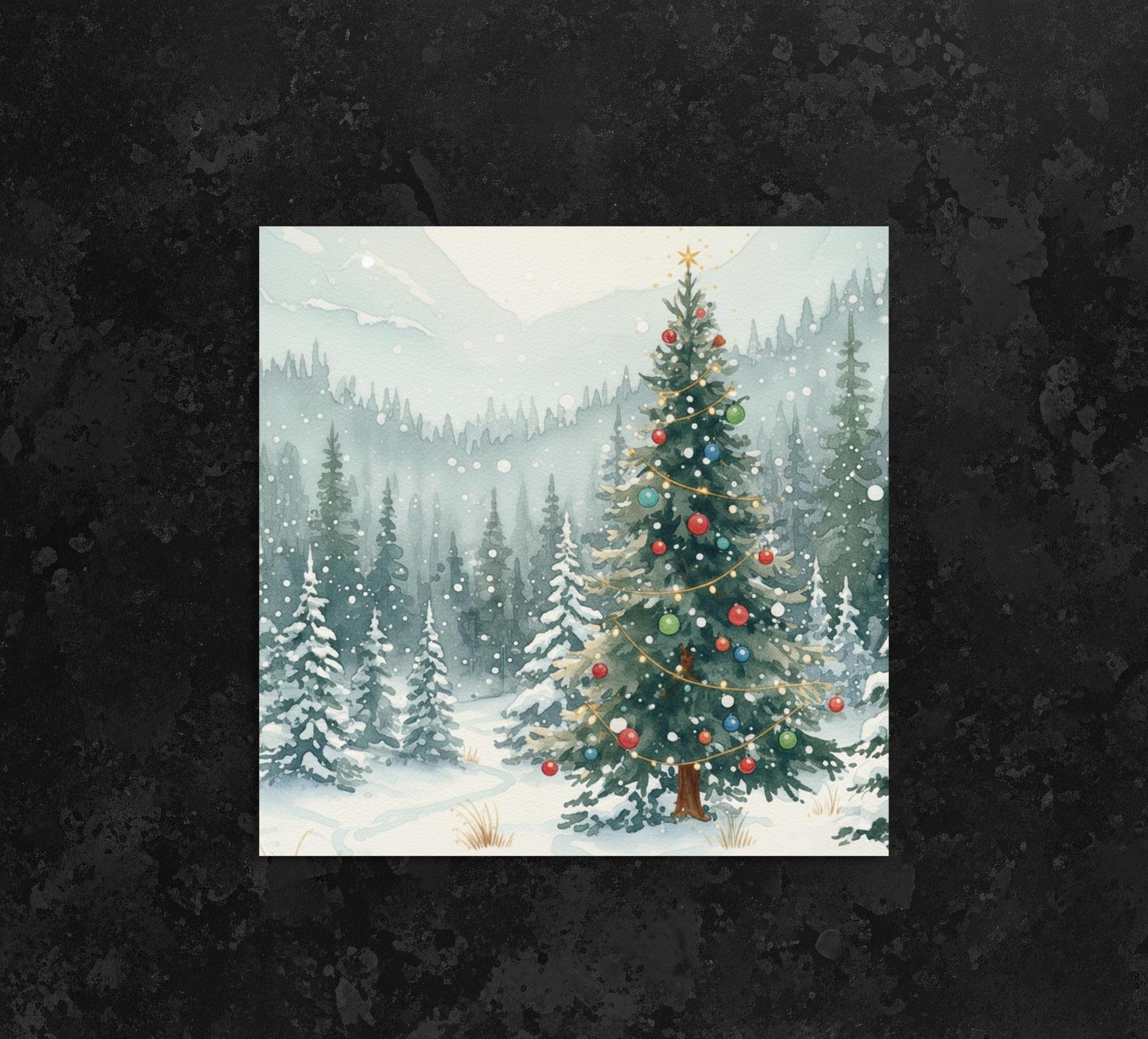 Christmas Gift Cards, Large Note Card, Money Card