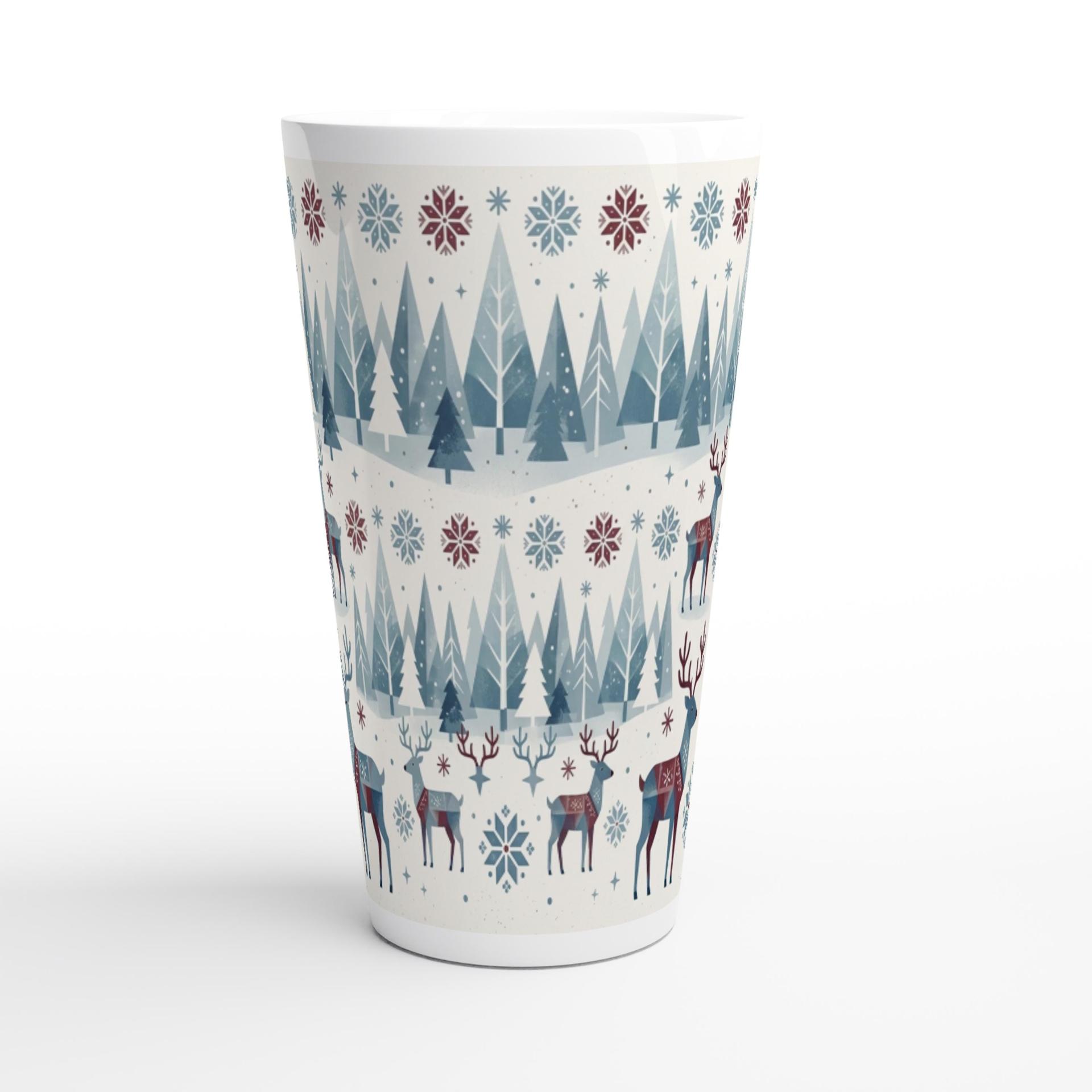 Christmas Mugs, Latte 17oz Ceramic Mug - Coffee or Tea Cup, Extra Tall
