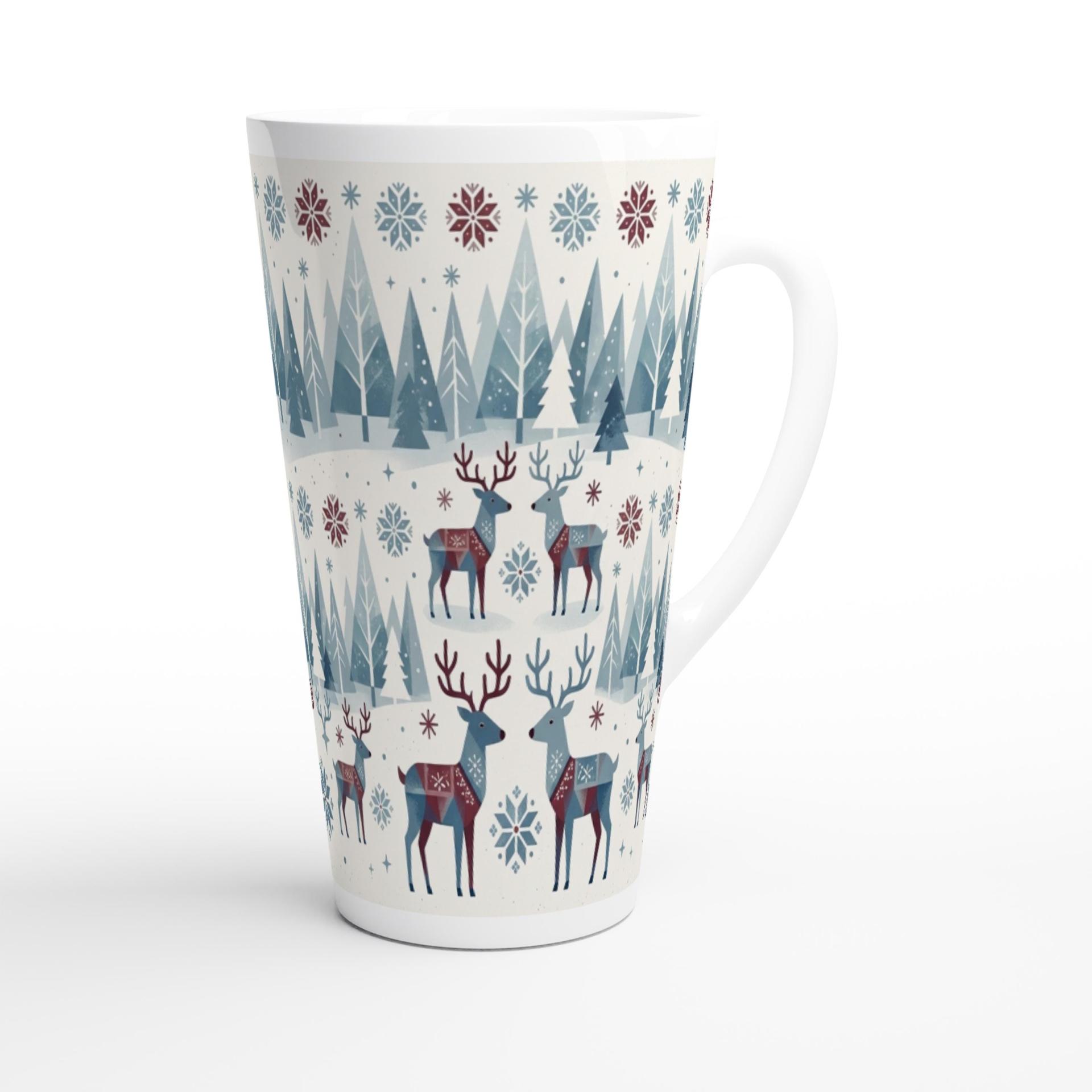 Christmas Mugs, Latte 17oz Ceramic Mug - Coffee or Tea Cup, Extra Tall