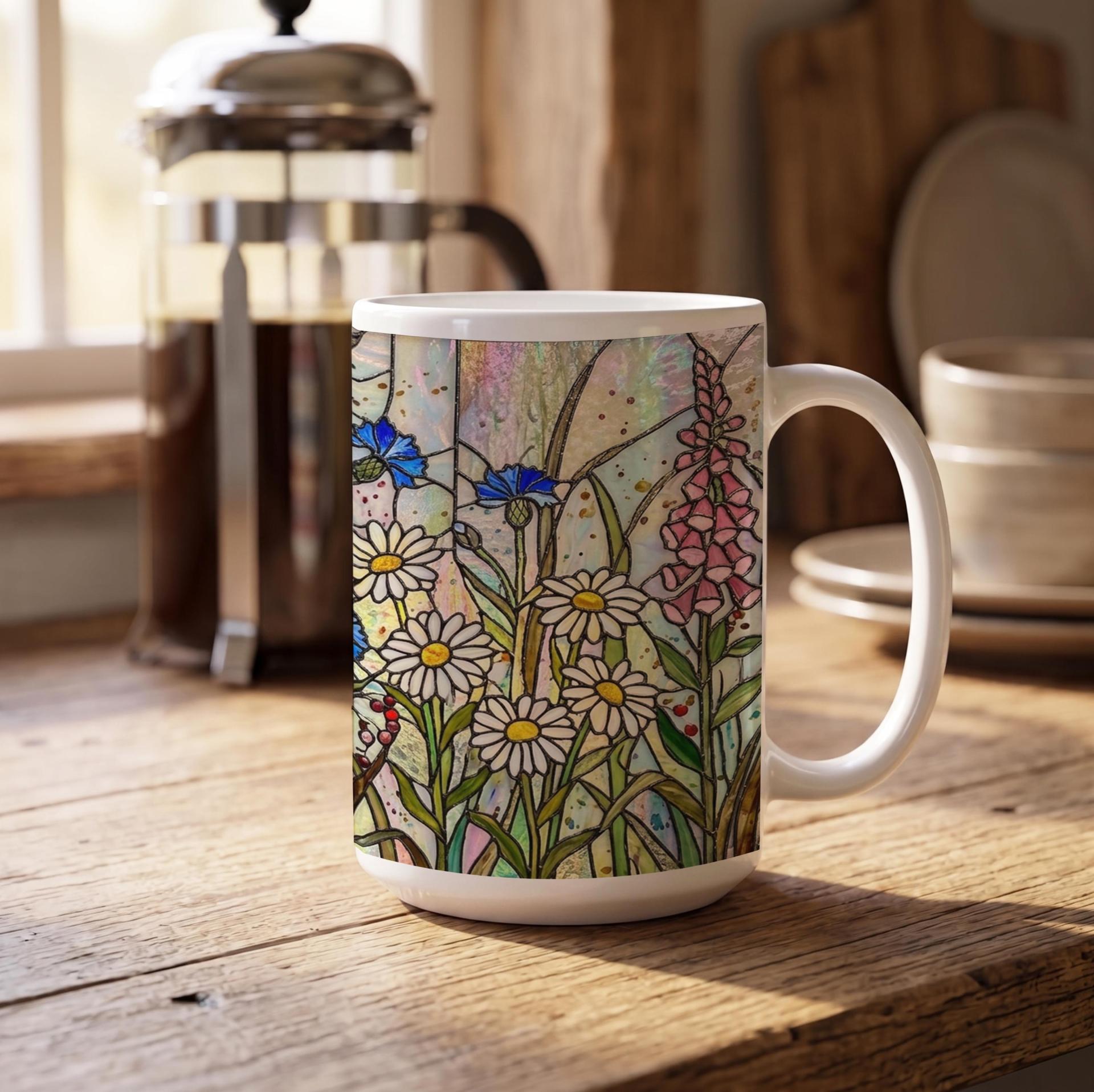 Floral Cups -  Large and Small Ceramic Mugs