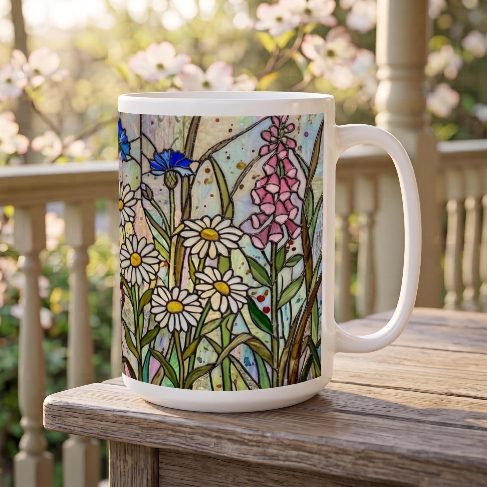 Floral Cups -  Large and Small Ceramic Mugs