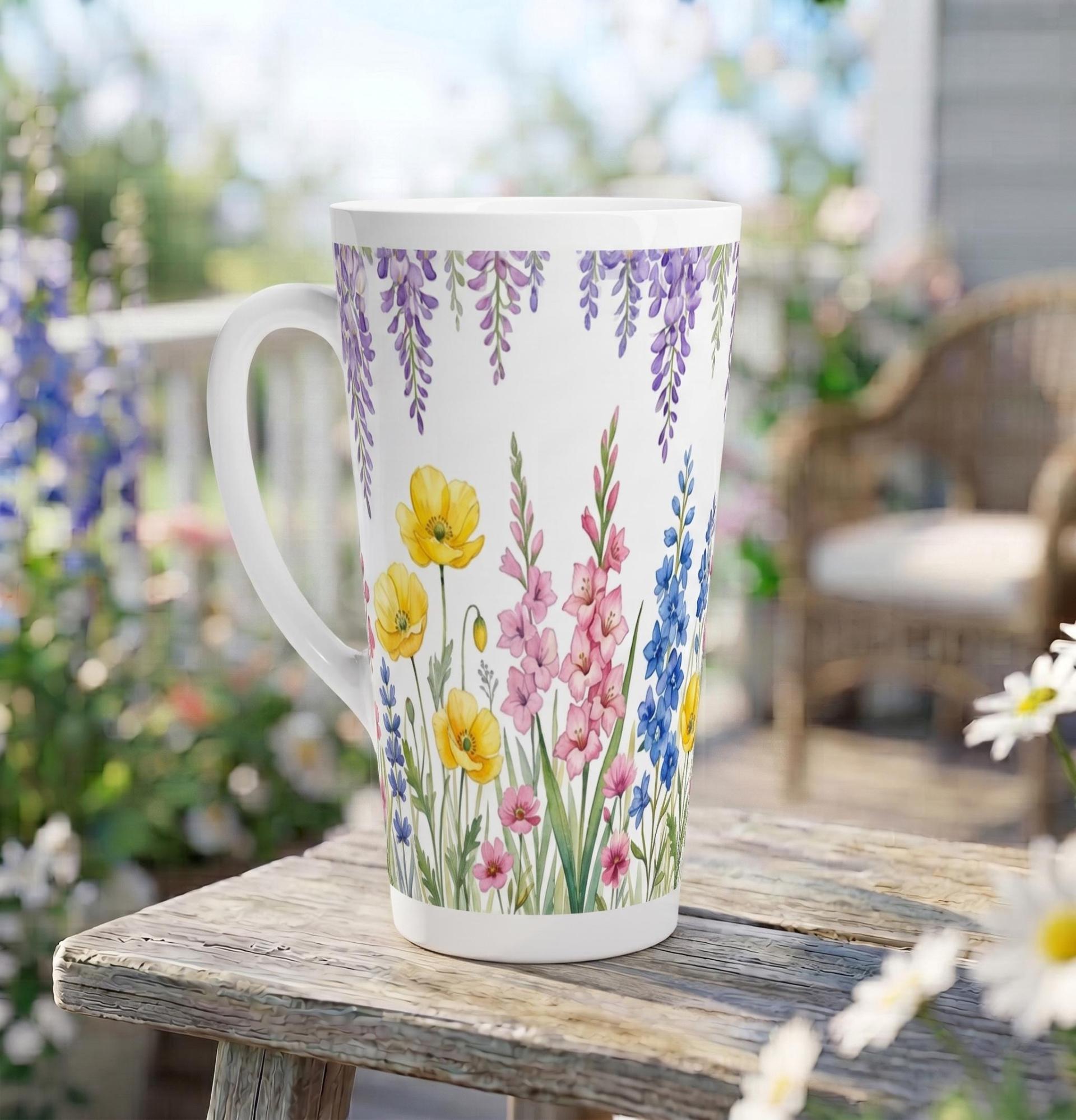 Latte 17oz Ceramic Mug - Coffee or Tea Cup, Extra Tall