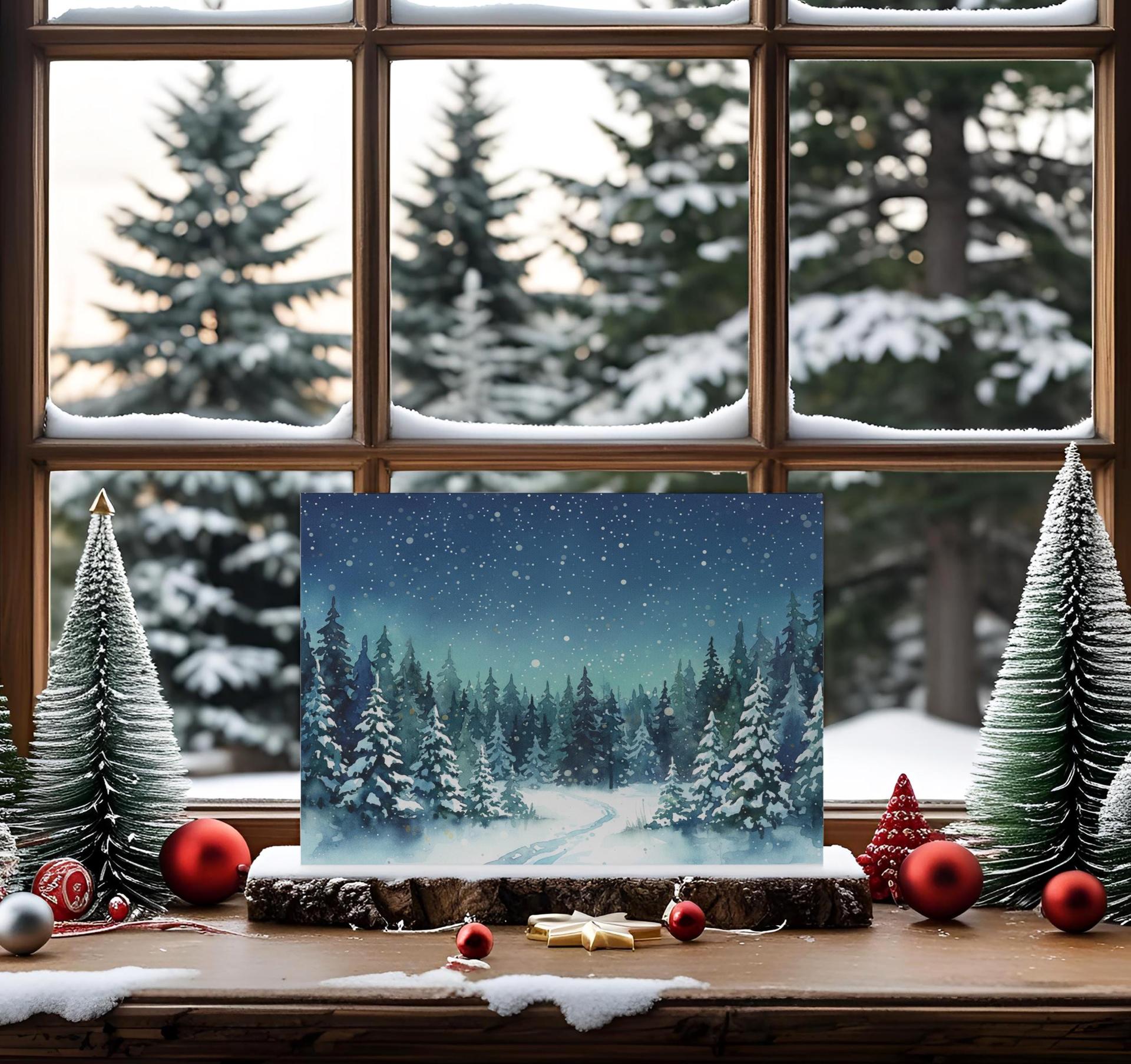 Cards - Winter Forest - Christmas Cards, in singles or bulk packs