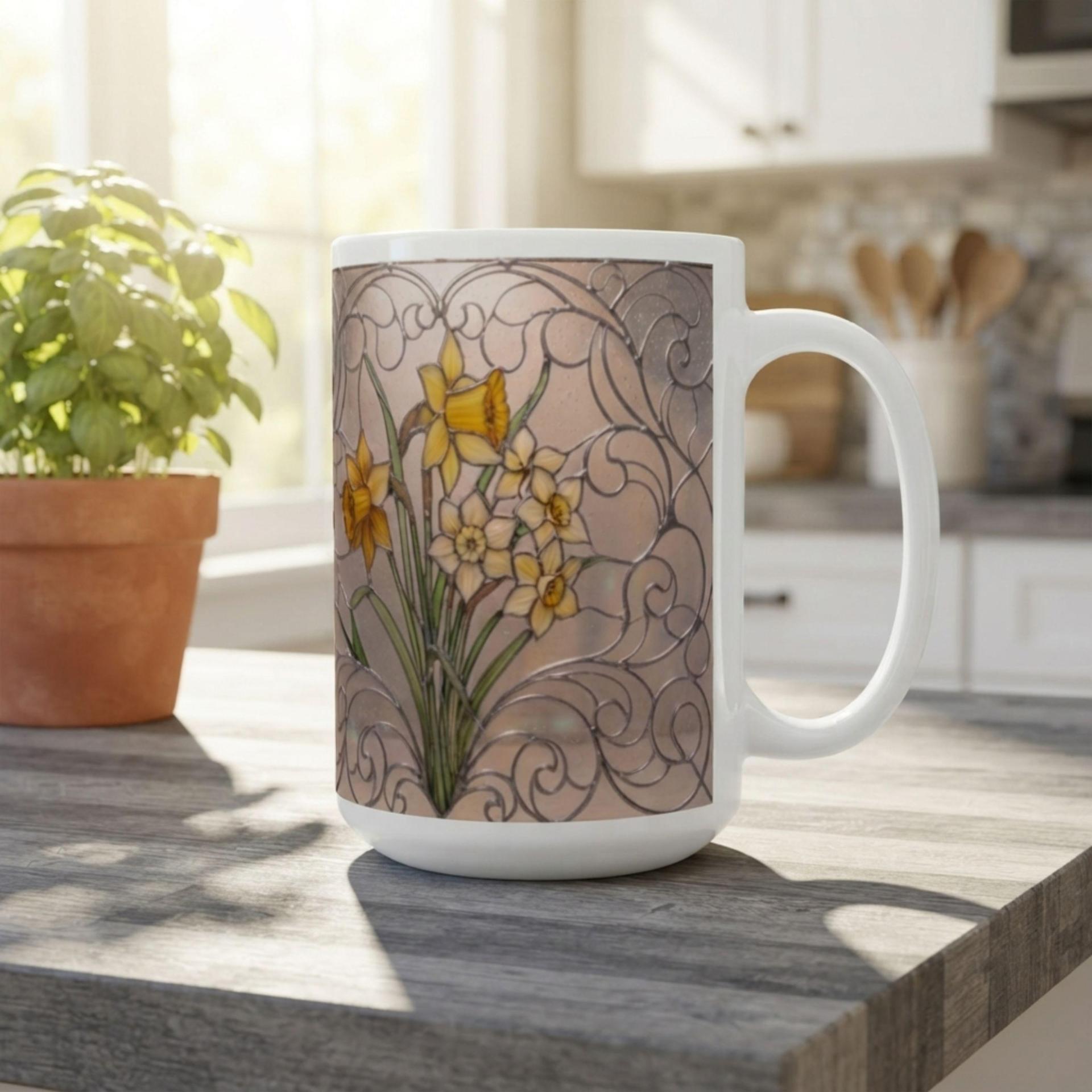 Floral Cups -  Large and Small Ceramic Mugs