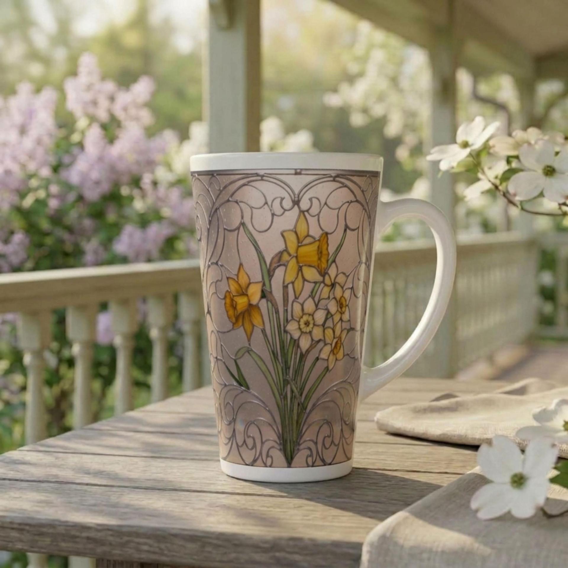 Latte 17oz Ceramic Mug - Coffee or Tea Cup, Extra Tall