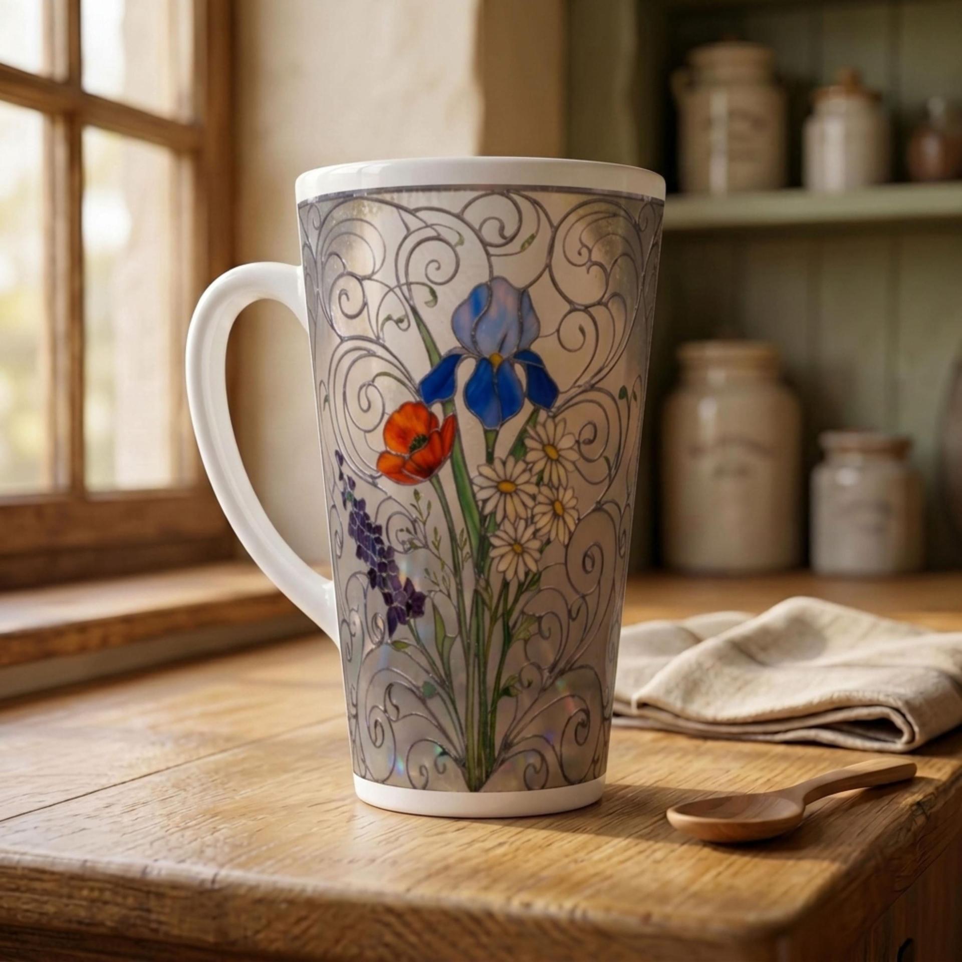 Latte 17oz Ceramic Mug - Coffee or Tea Cup, Extra Tall