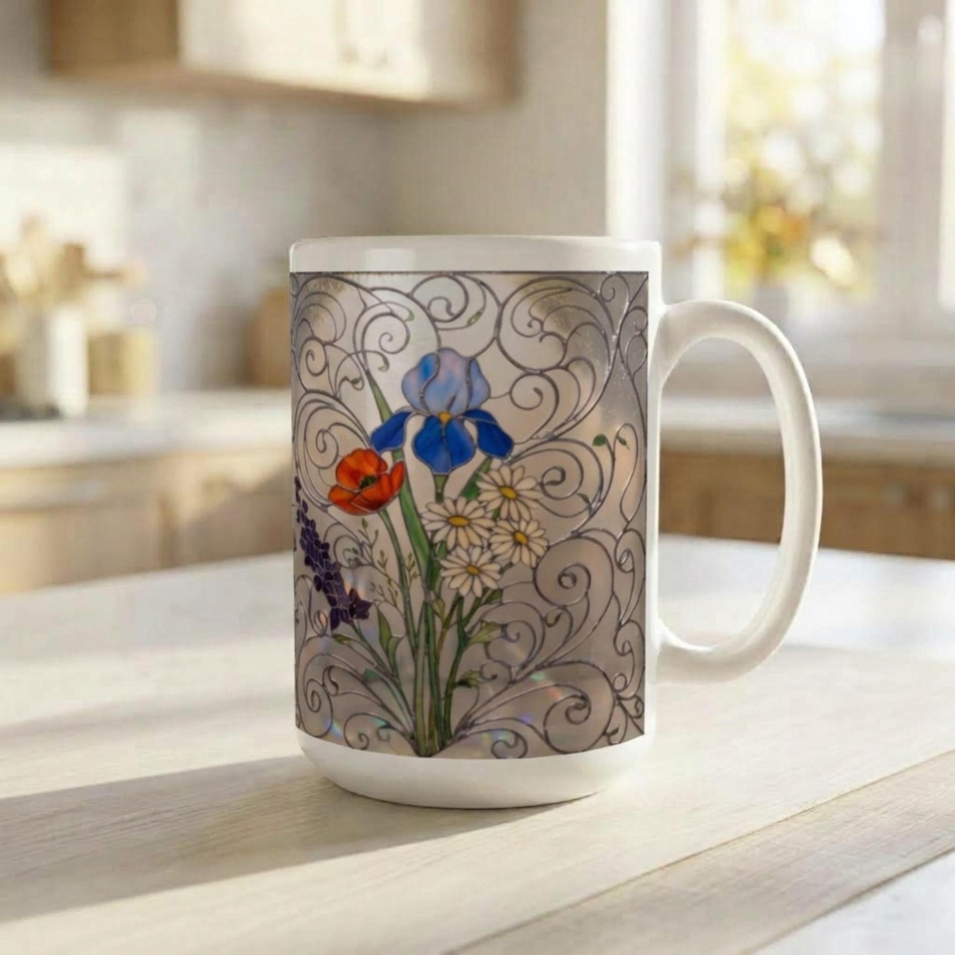 Floral Cups -  Large and Small Ceramic Mugs