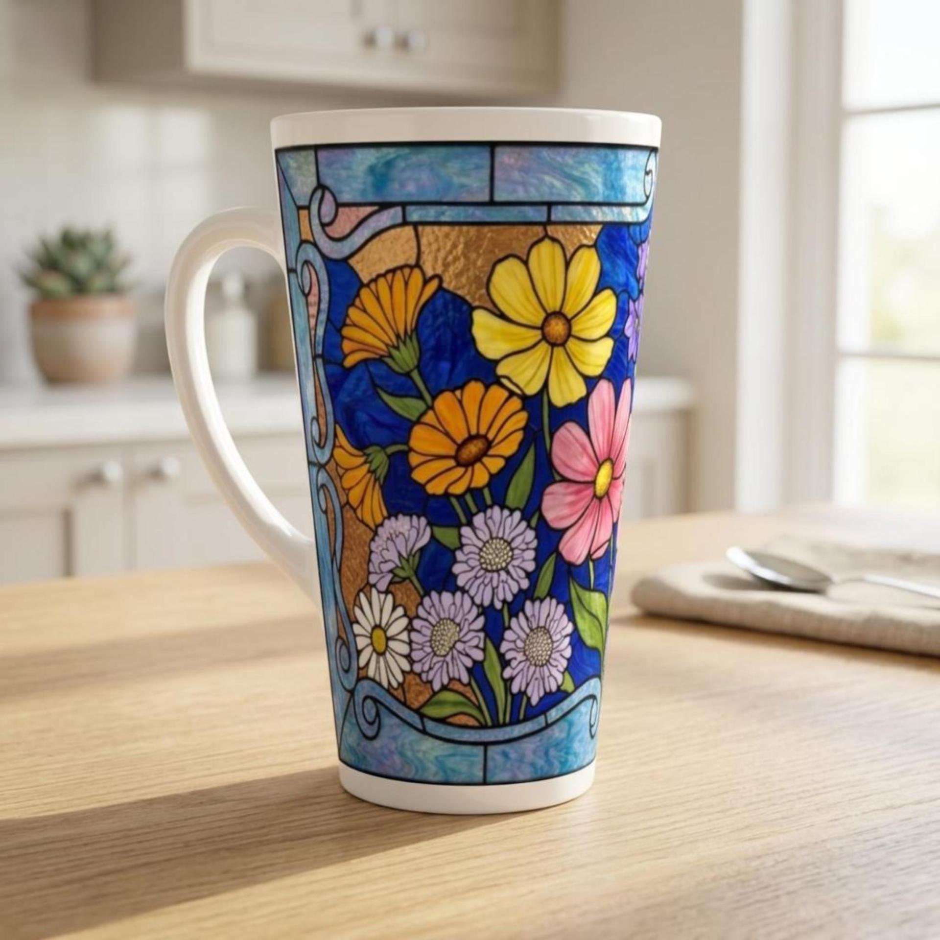 Latte 17oz Ceramic Mug - Coffee or Tea Cup, Extra Tall