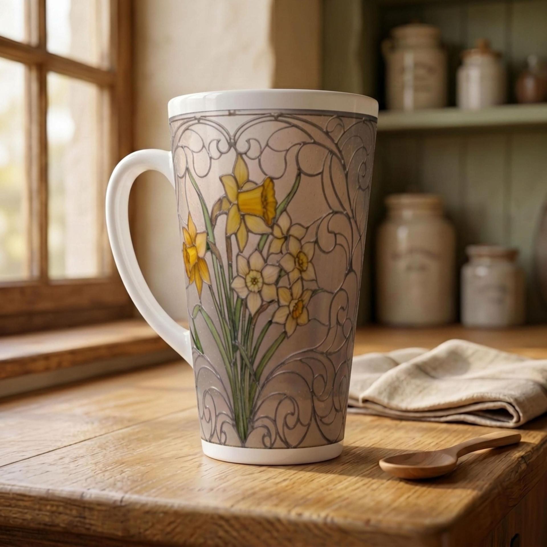 Latte 17oz Ceramic Mug - Coffee or Tea Cup, Extra Tall